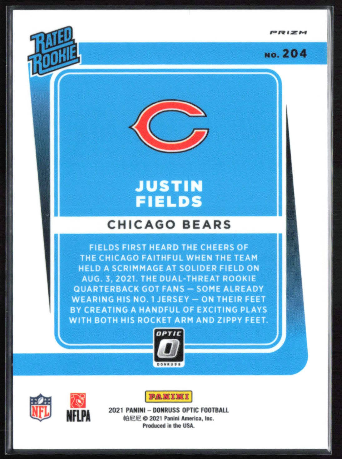 Justin Fields RC Holo Rated Rookie