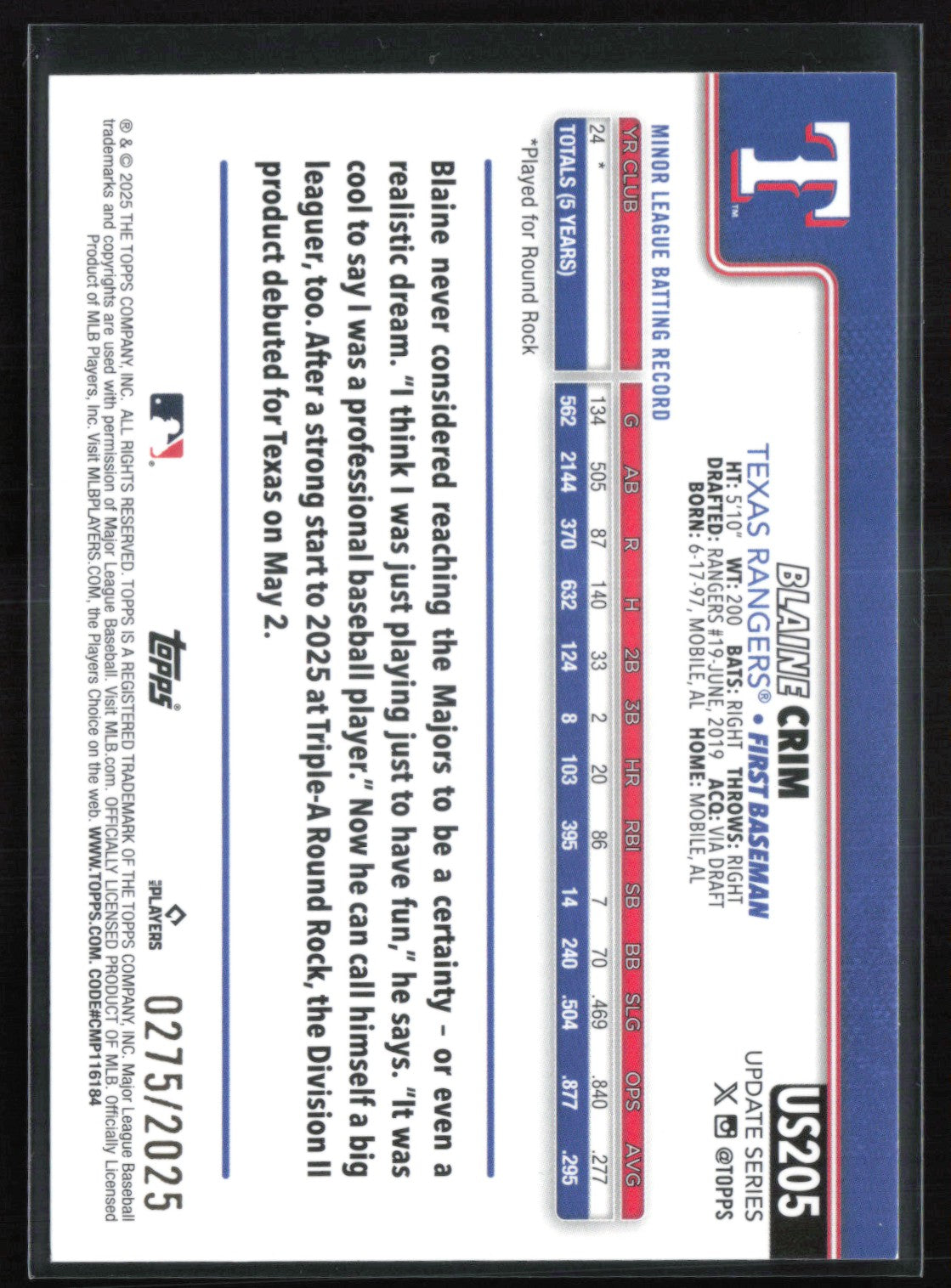 Blaine Crim RC /2025