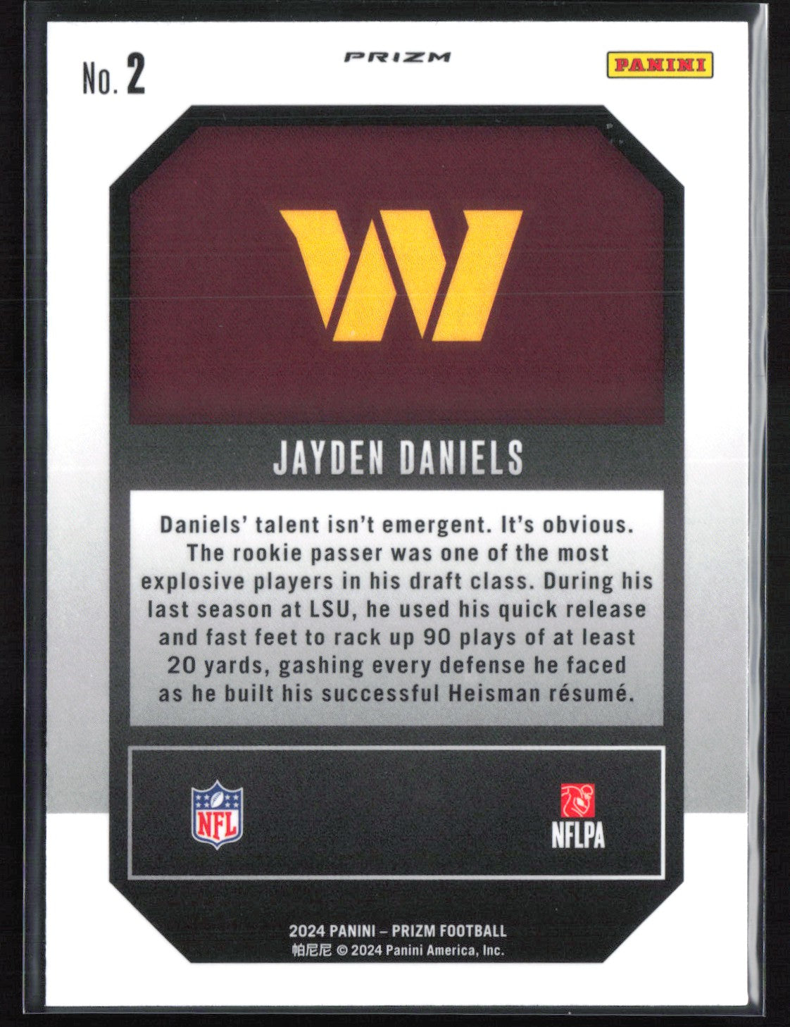 Jayden Daniels RC Green Prizm Emergent