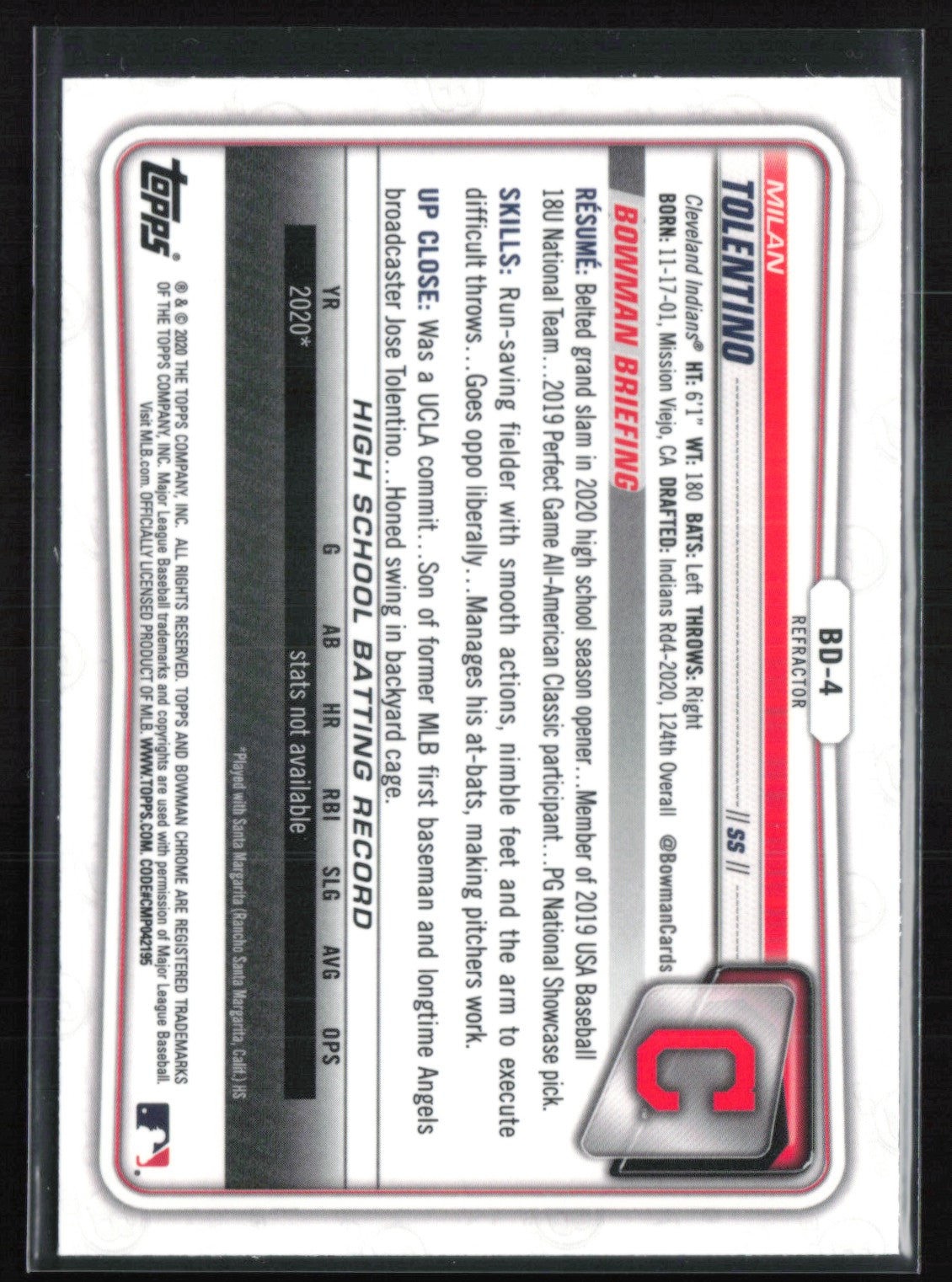 Milan Tolentino 1st Bowman Refractor