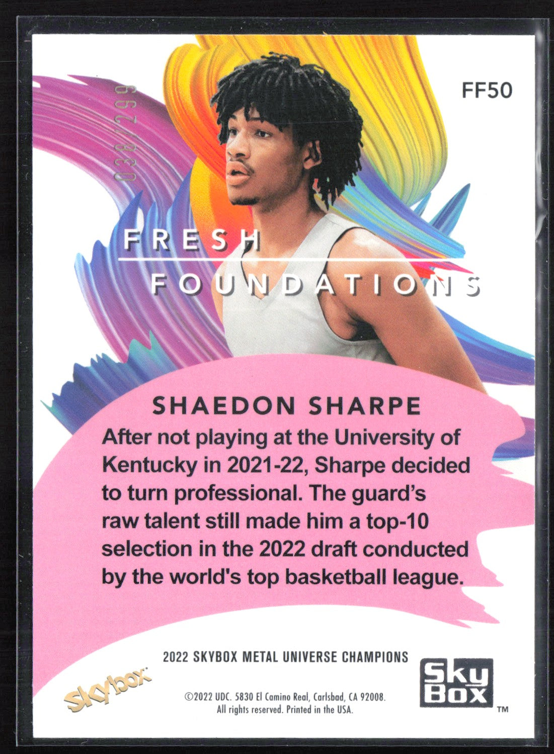 Shaedon Sharpe Fresh Foudnations
