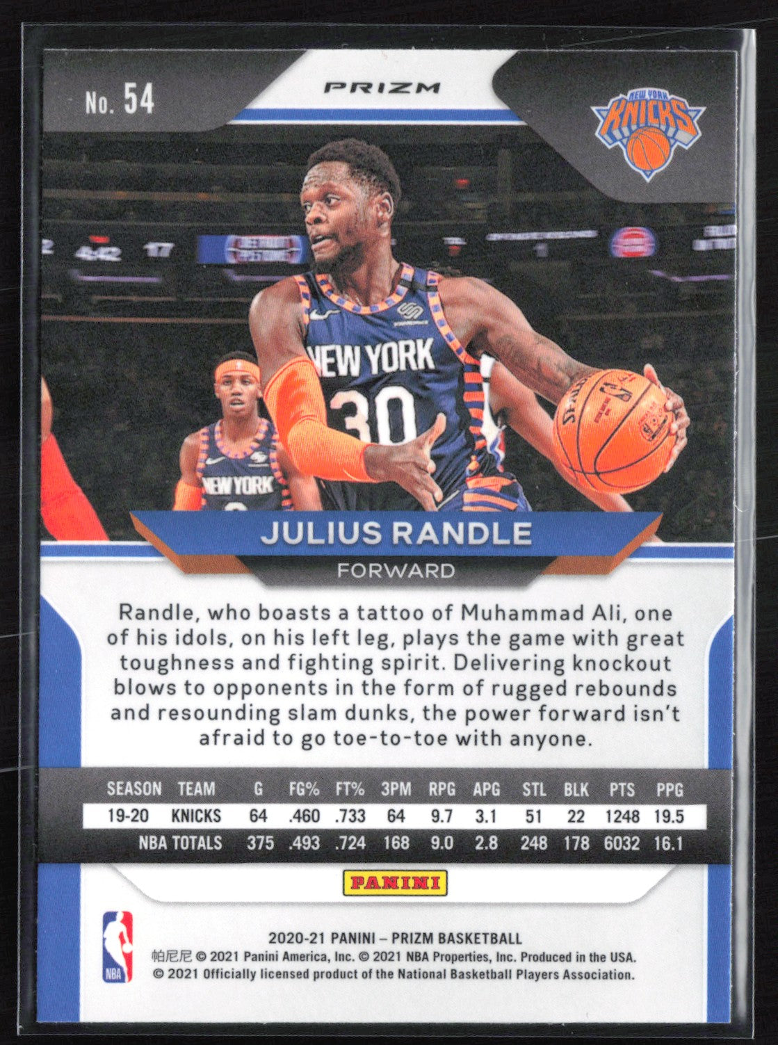 Julius Randle Silver Prizm