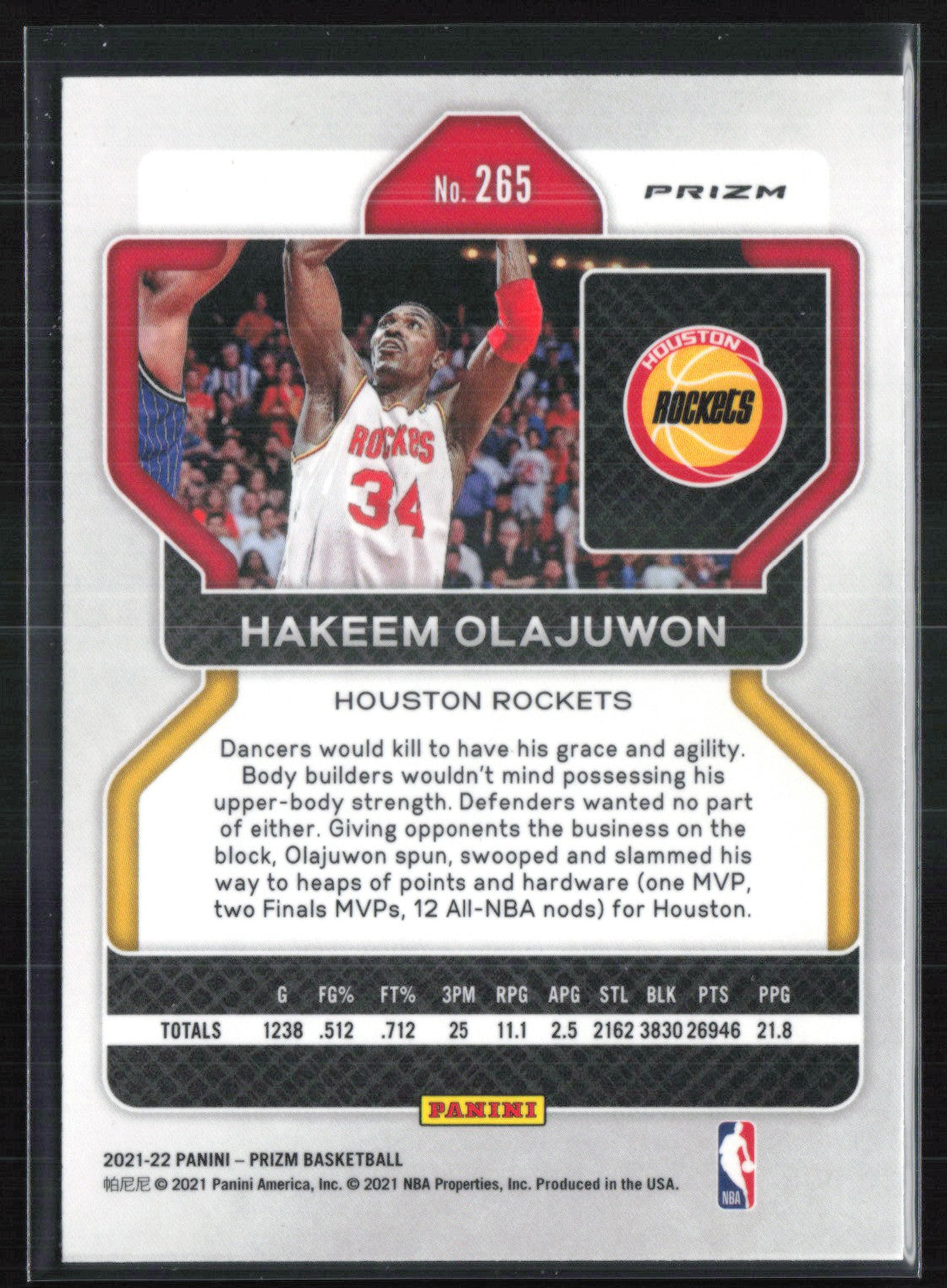 Hakeem Olajuwon Green Prizm