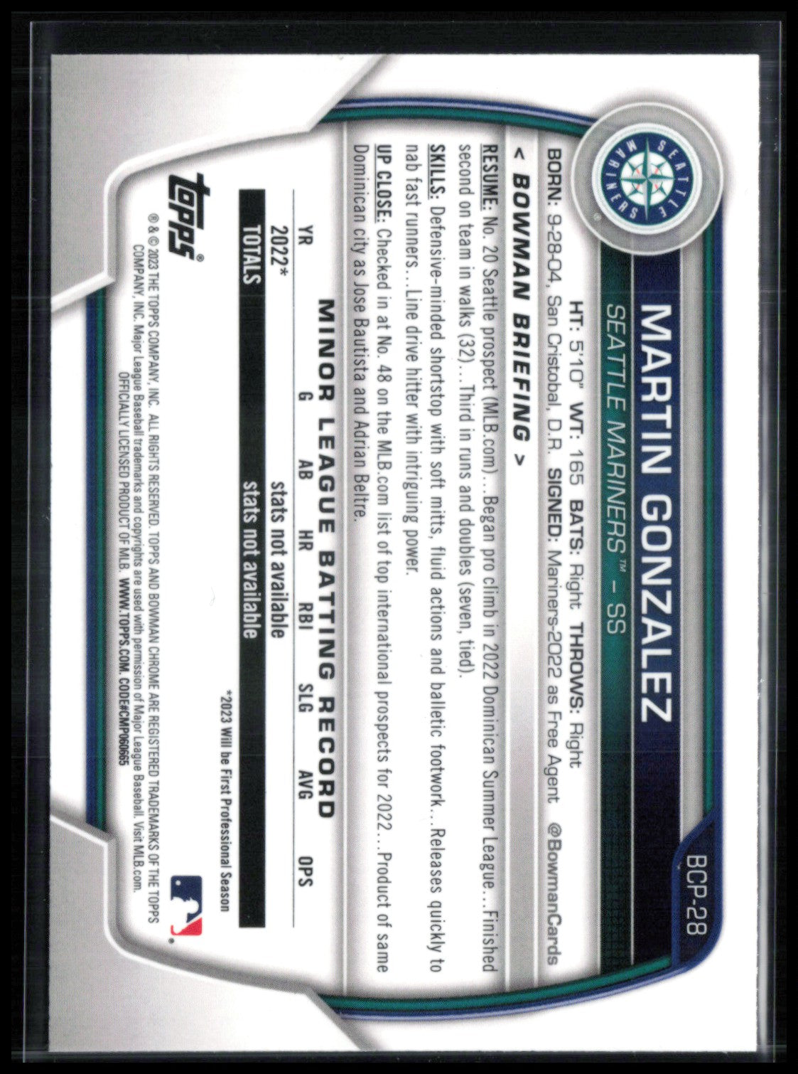Martin Gonzalez 1st Bowman