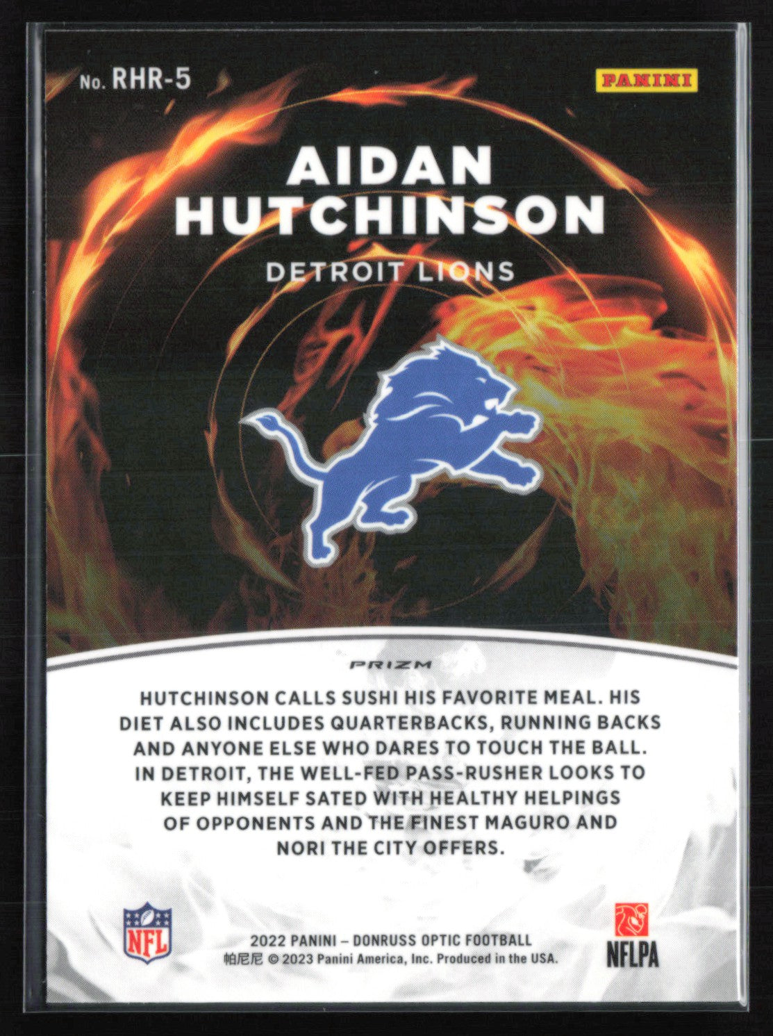 Aidan Hutchinson RC Holo Red-Hot Rookies