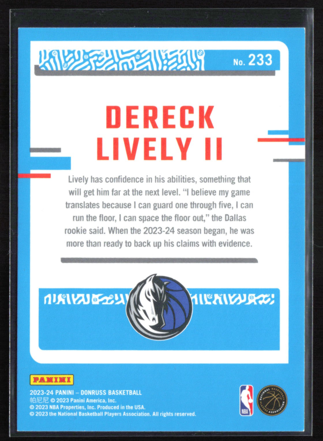 Dereck Lively II RC
