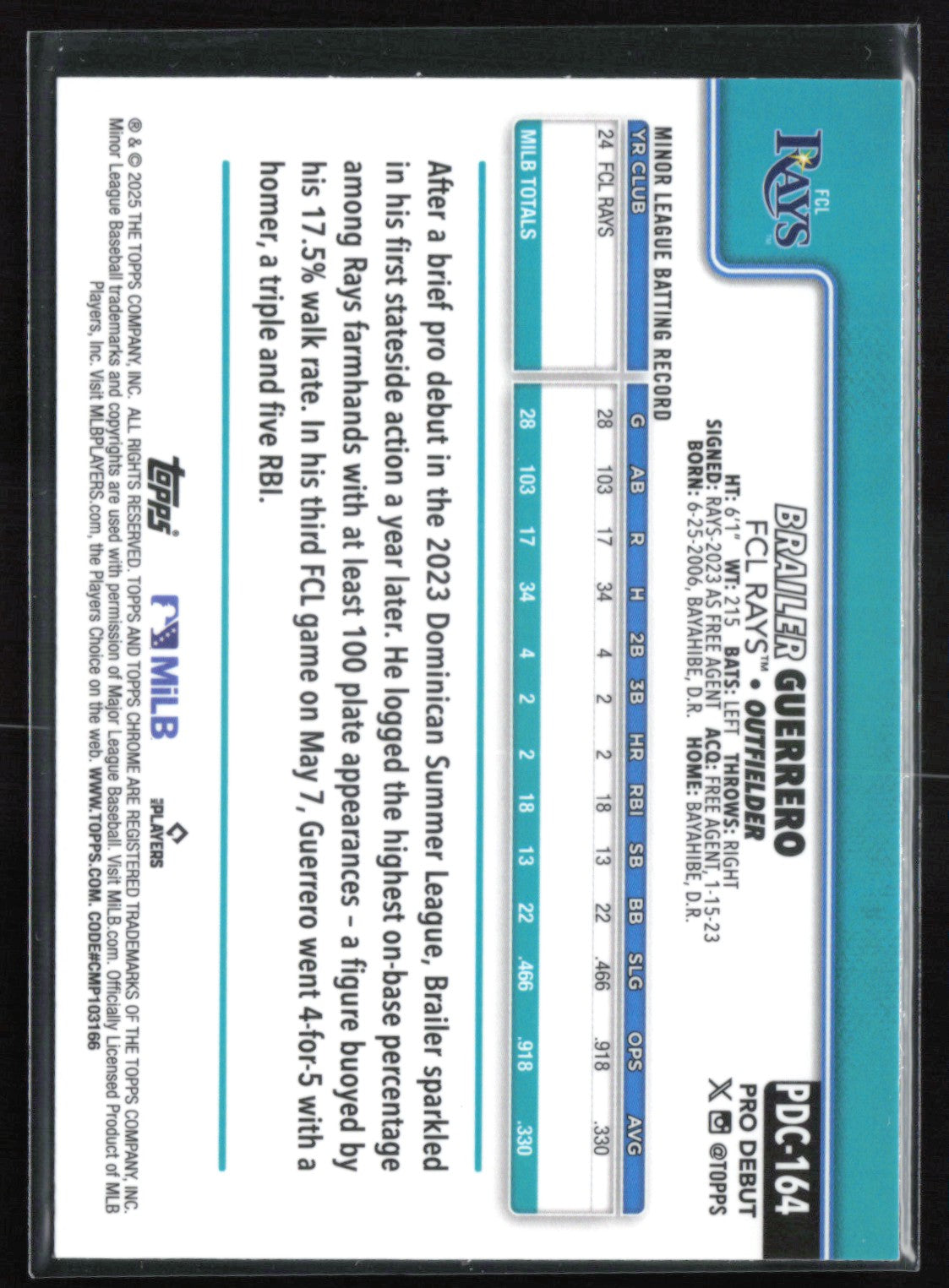 Brailer Guerrero Pro Debut X-Fractor