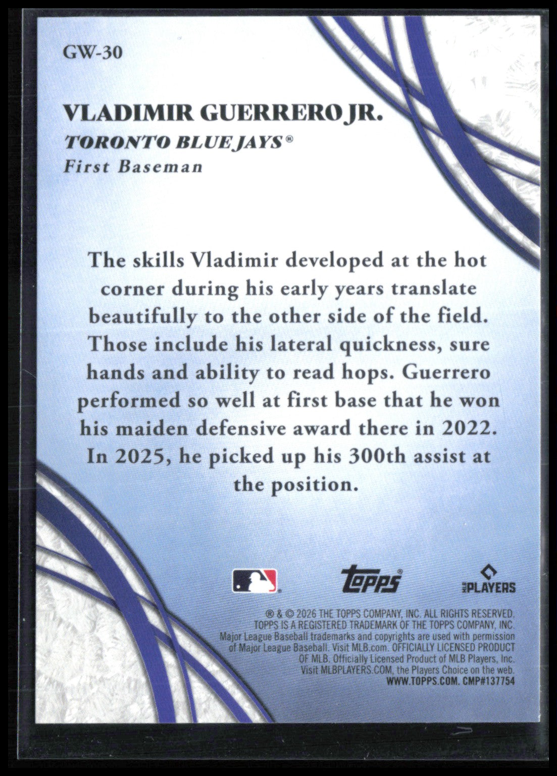 Vladimir Guerrero Jr Glove Work