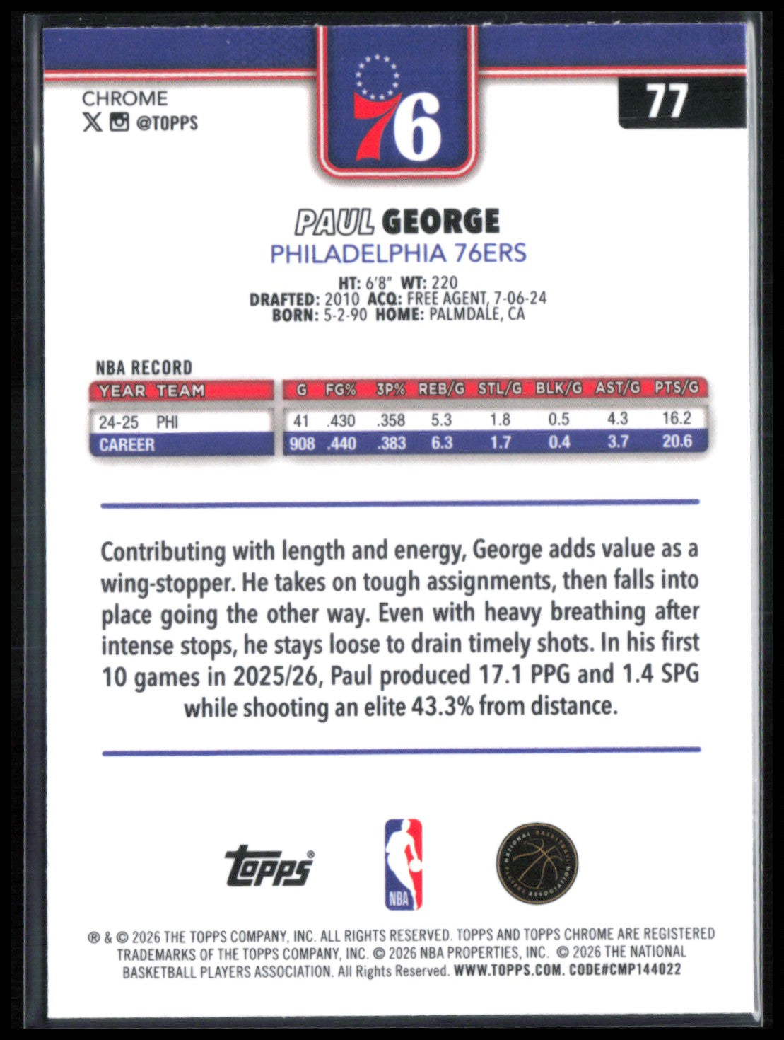 Paul George Raywave
