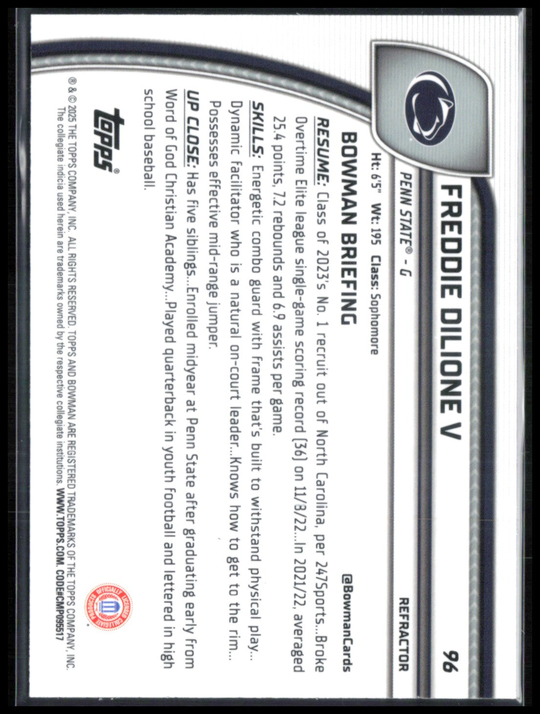 Freddie Dilione Refractor
