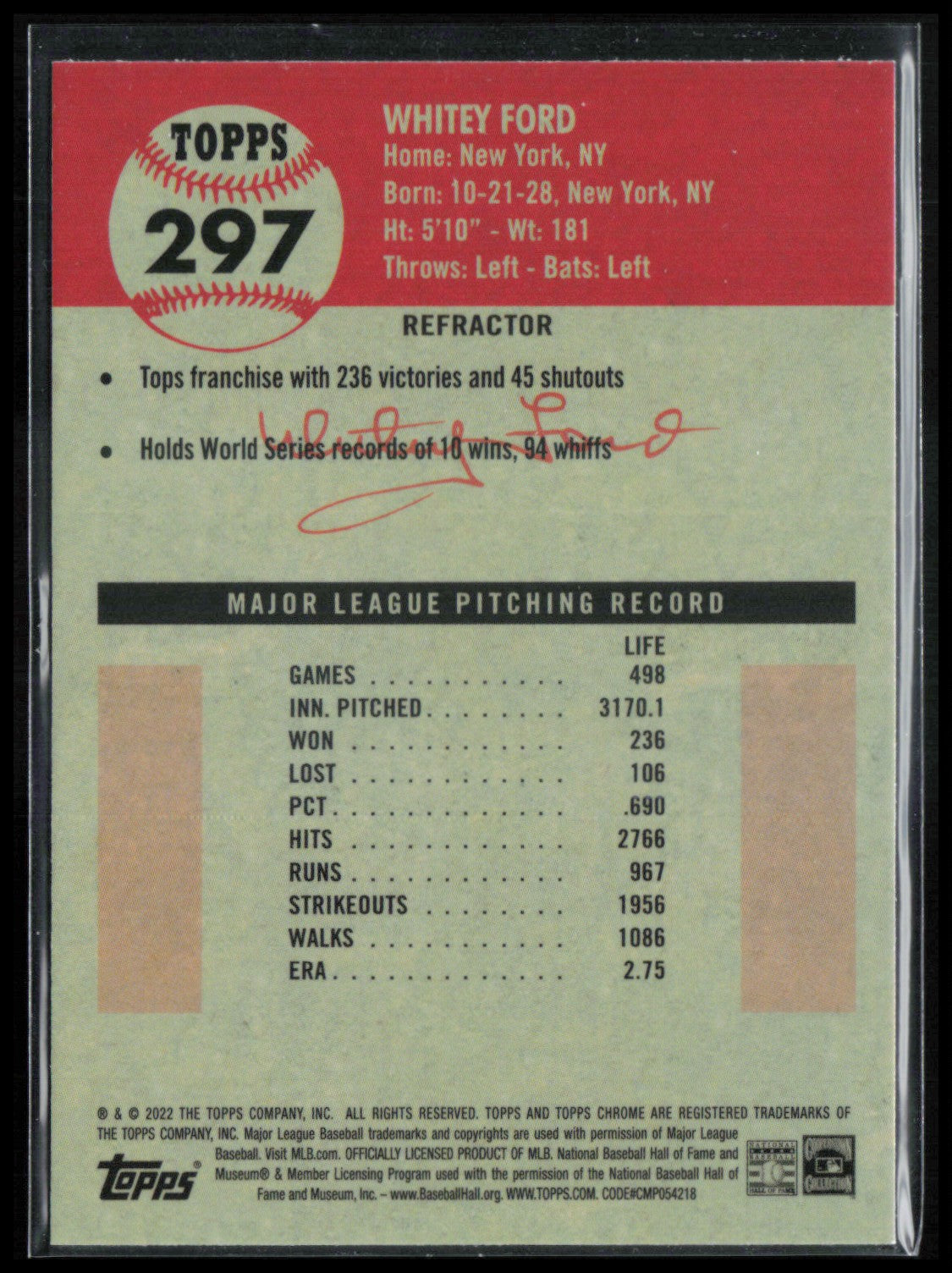 Whitey Ford Refractor