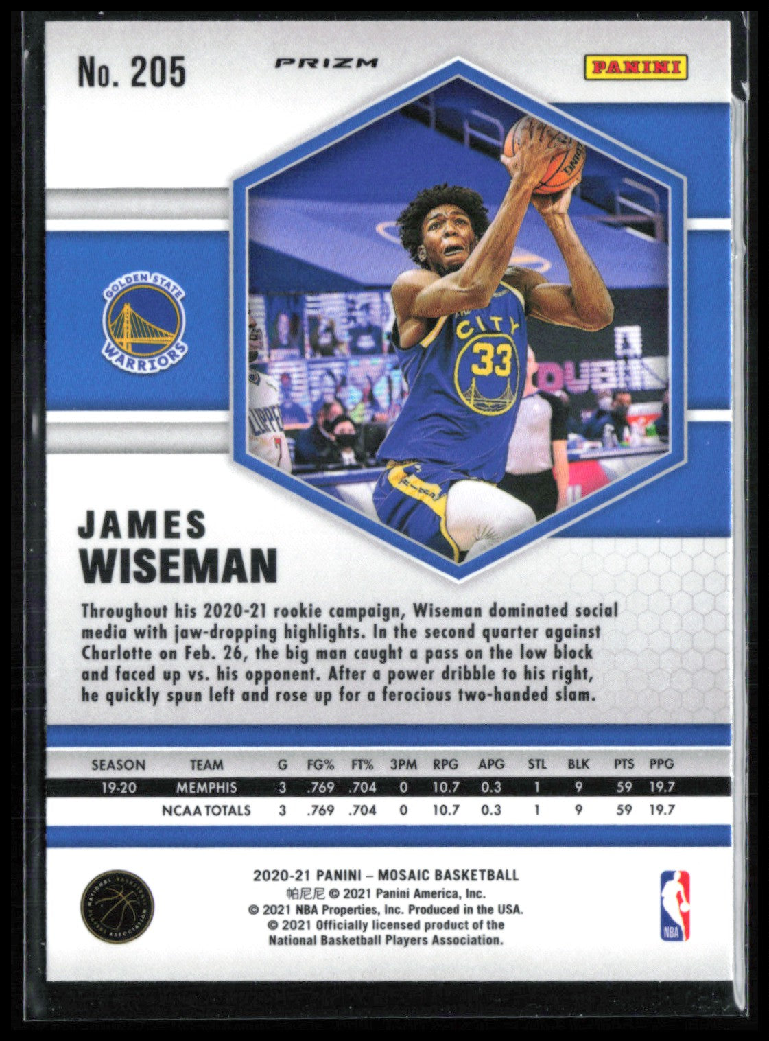 James Wiseman RC Green Mosaic