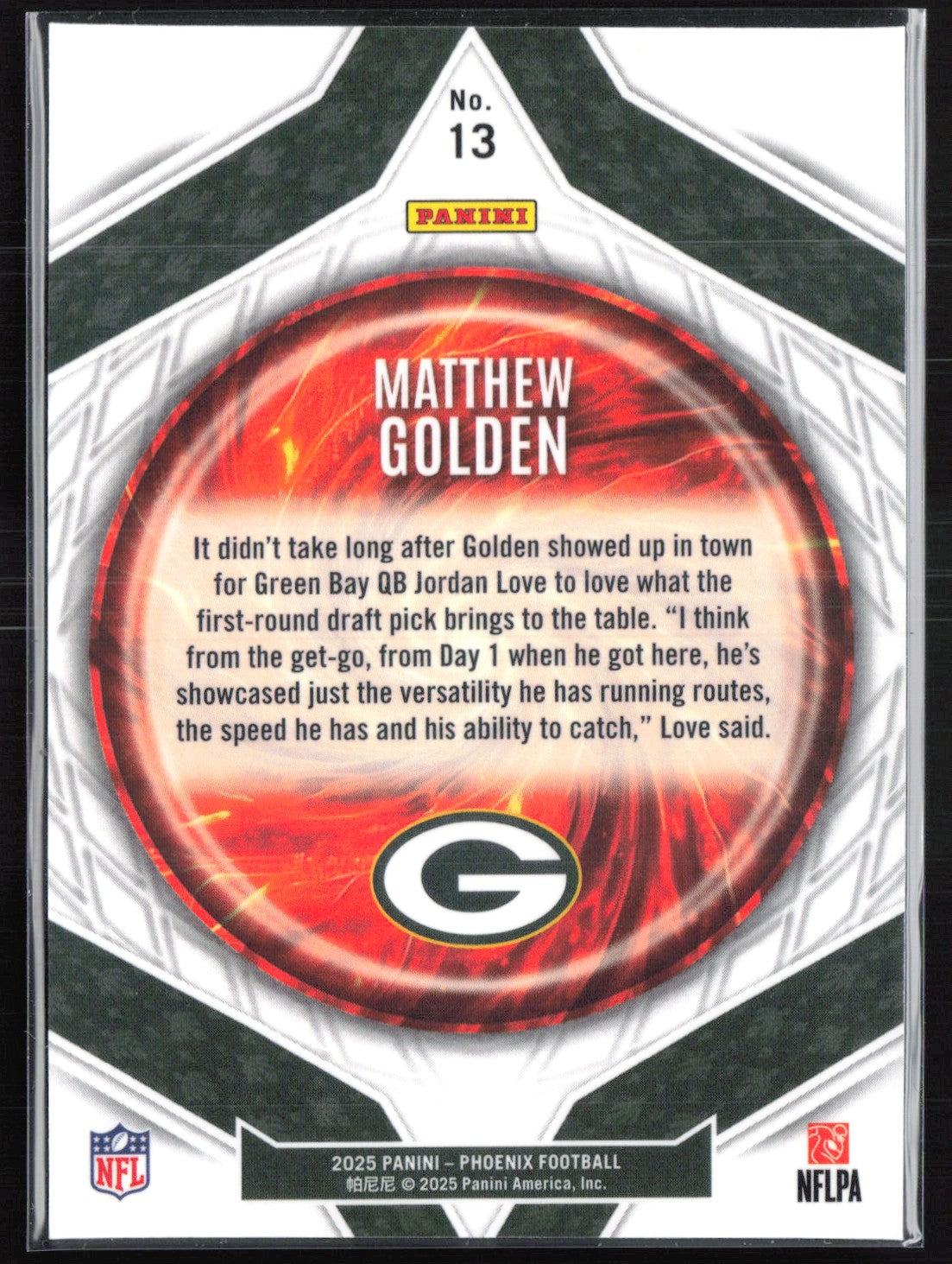 Matthew Golden RC Paragon Holo