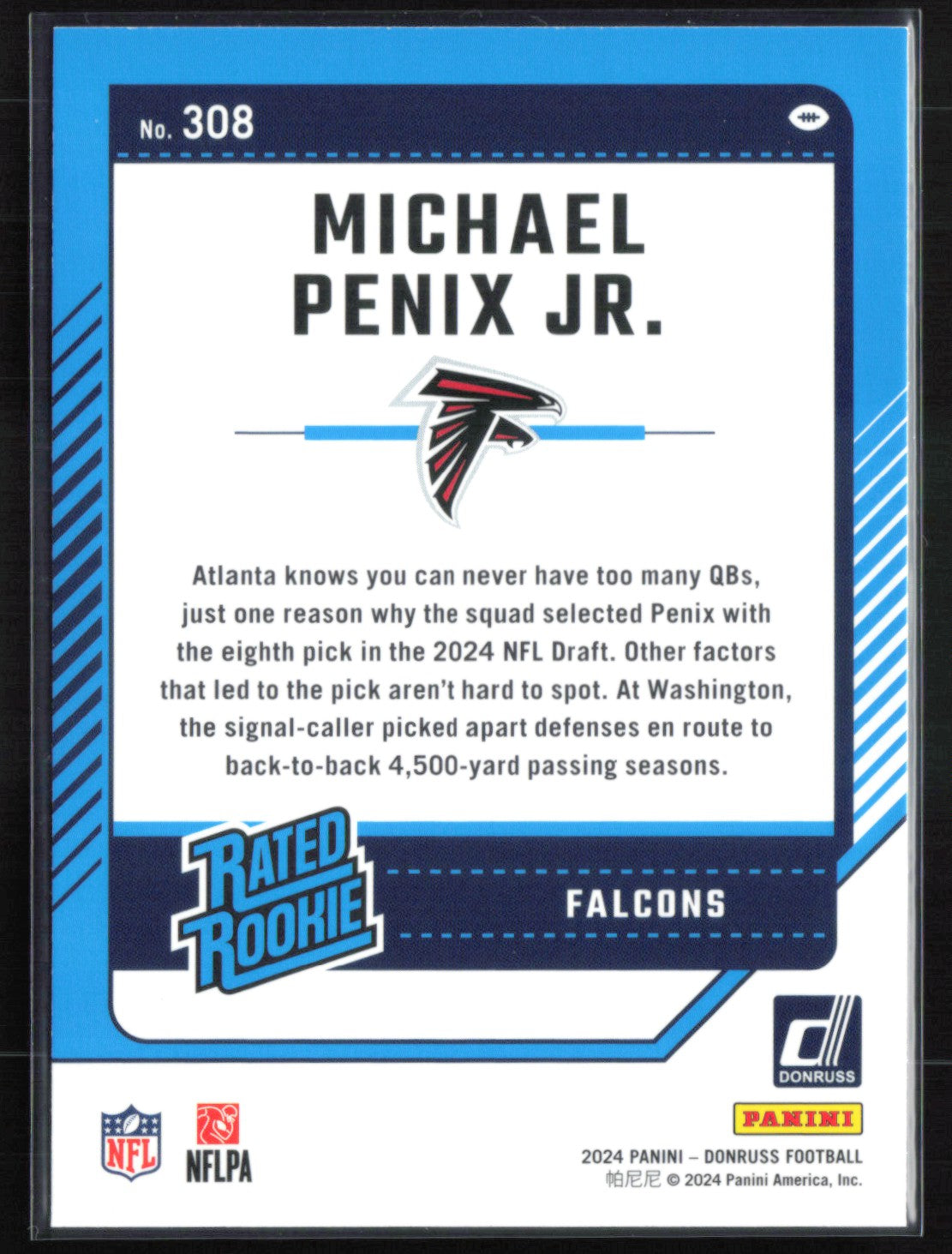 Michael Penix Jr. RC Rated Rookie