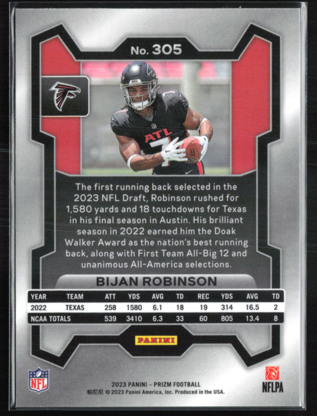 Bijan Robinson RC 2023 Prizm