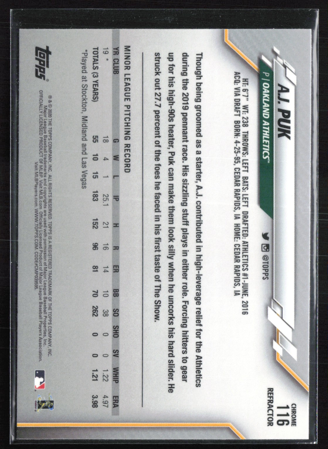 A.J. Puk RC Refractor