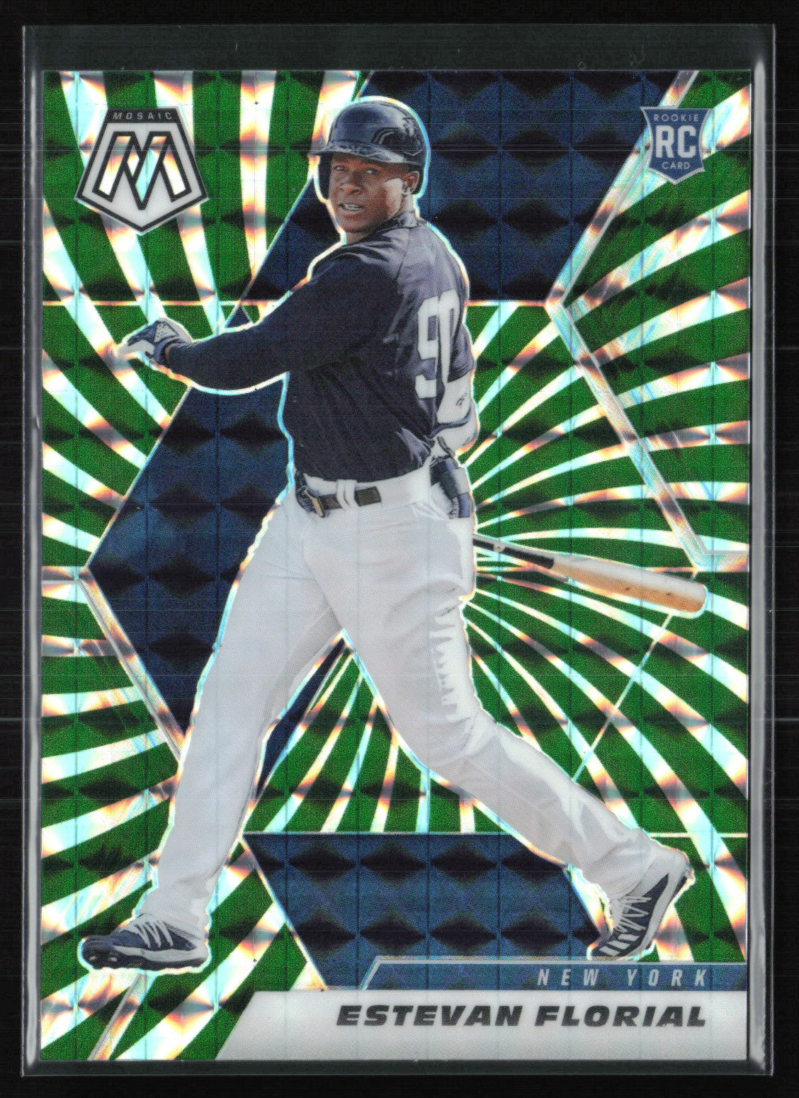 2021 Panini Mosaic 247 Estevan Florial RC Green Swirl /11 2021