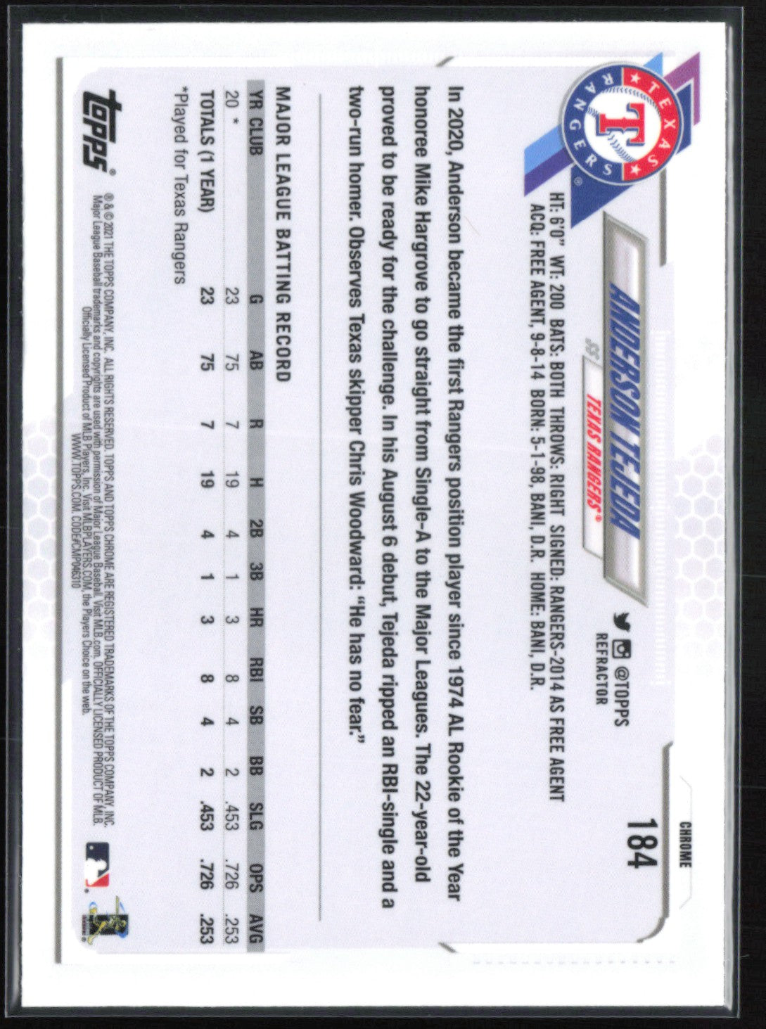 Anderson Tejeda RC Refractor