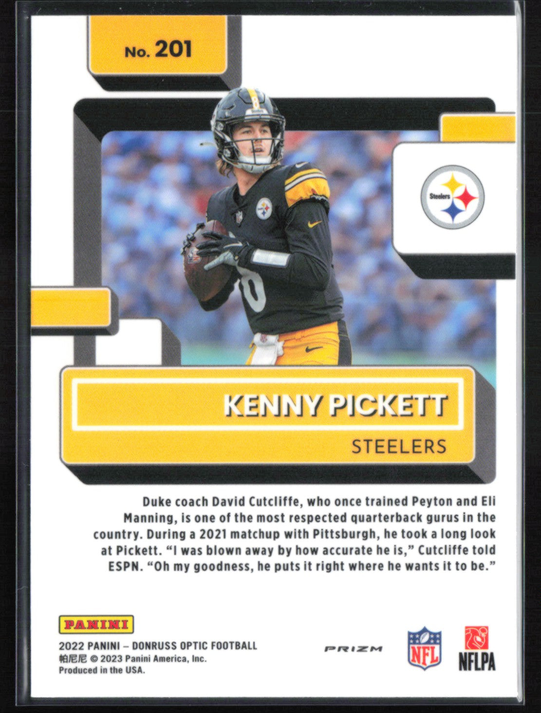 Kenny Pickett RC Purple Shock