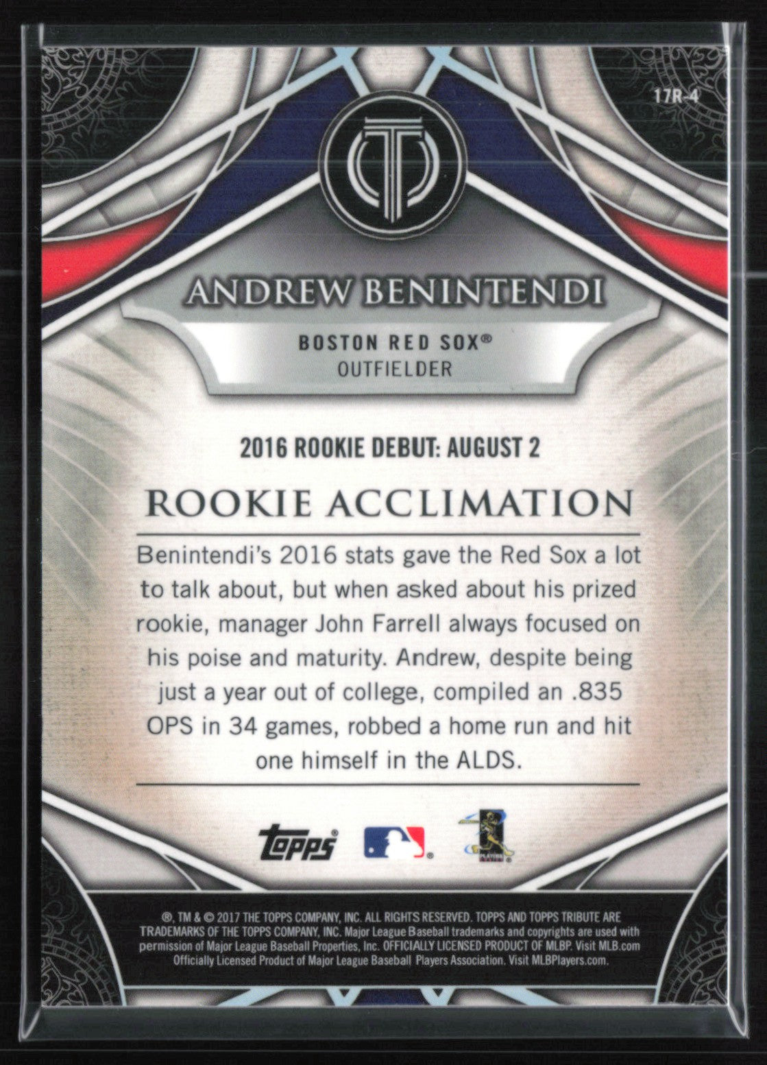 Andrew Benintendi RC 2017 Topps Tribute