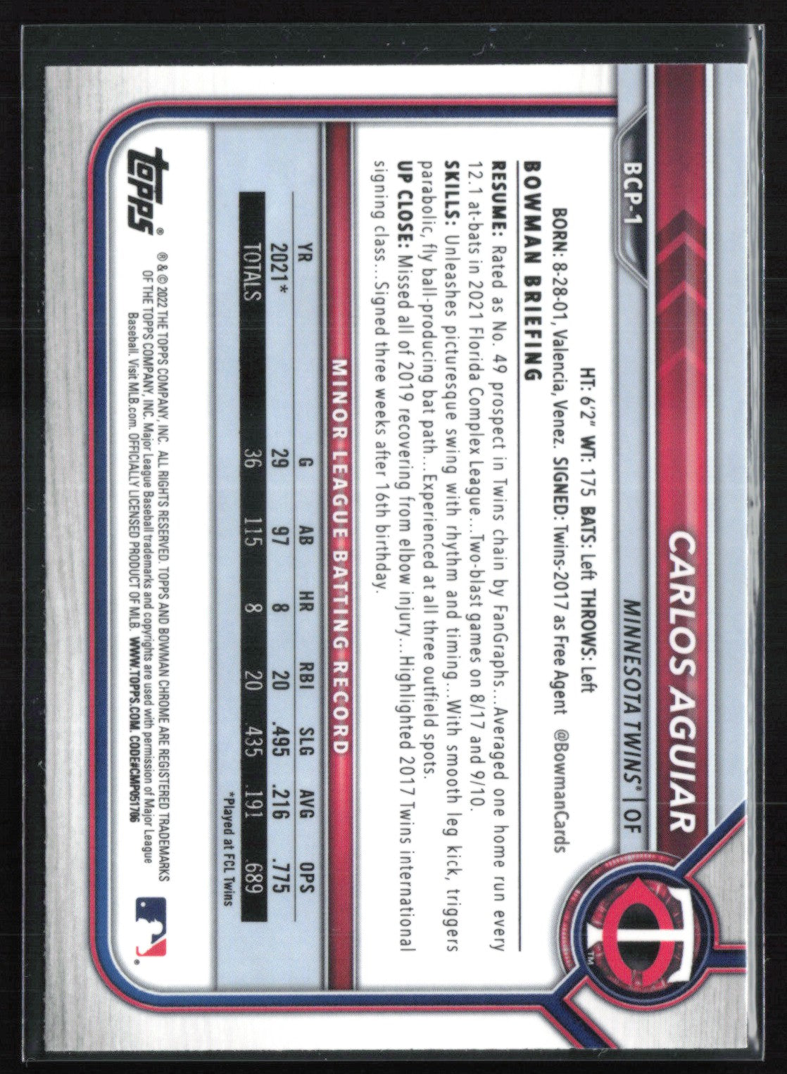 Carlos Aguiar 1st Bowman