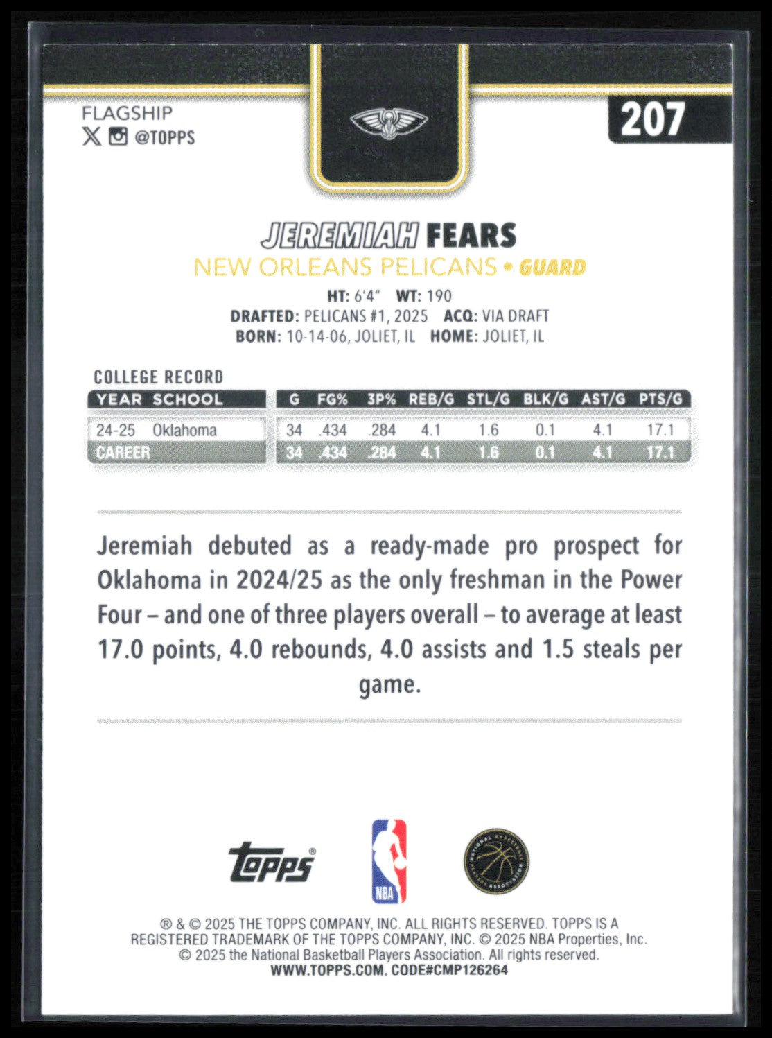 Jeremiah Fears RC Blackout