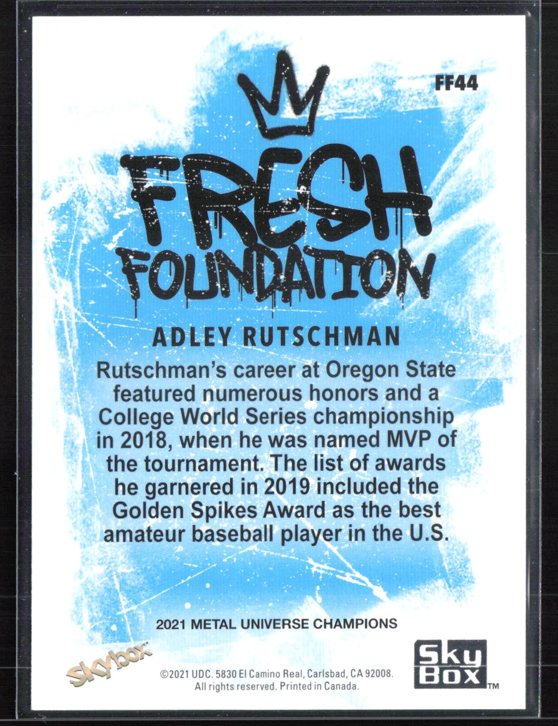 Adley Rutschman Fresh Foundation