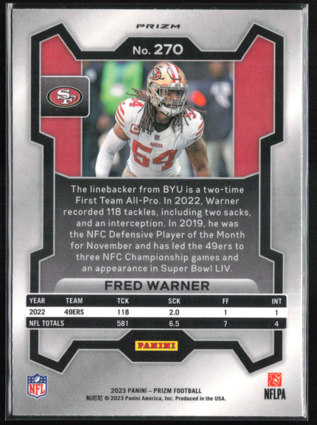 Fred Warner Green Prizm