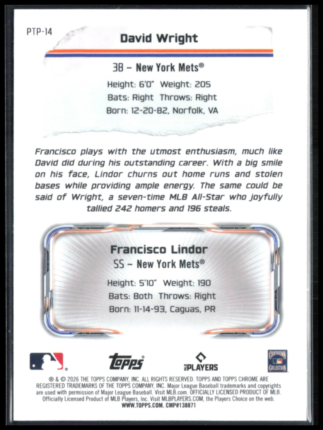 Francisco Lindor / David Wright