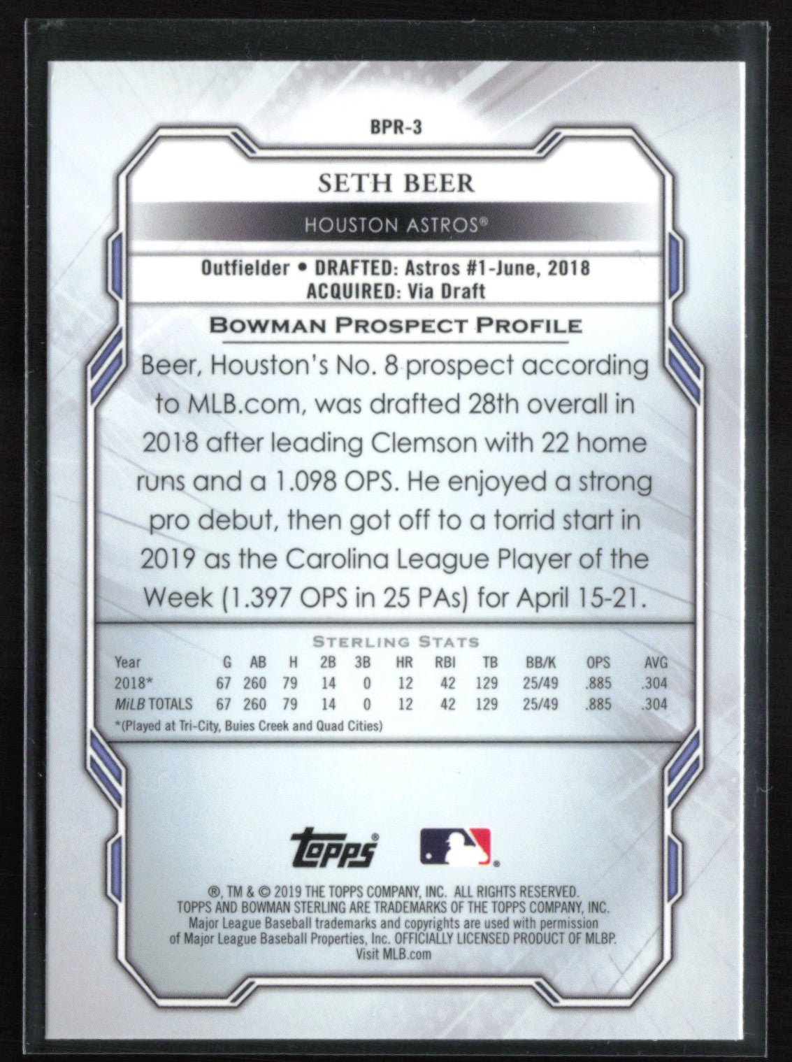 Seth Beer Prospect