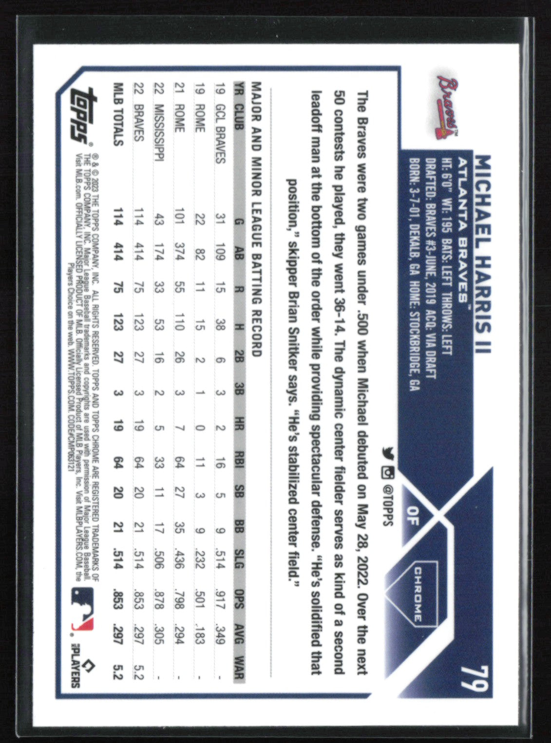 Michael Harris II RC Sepia