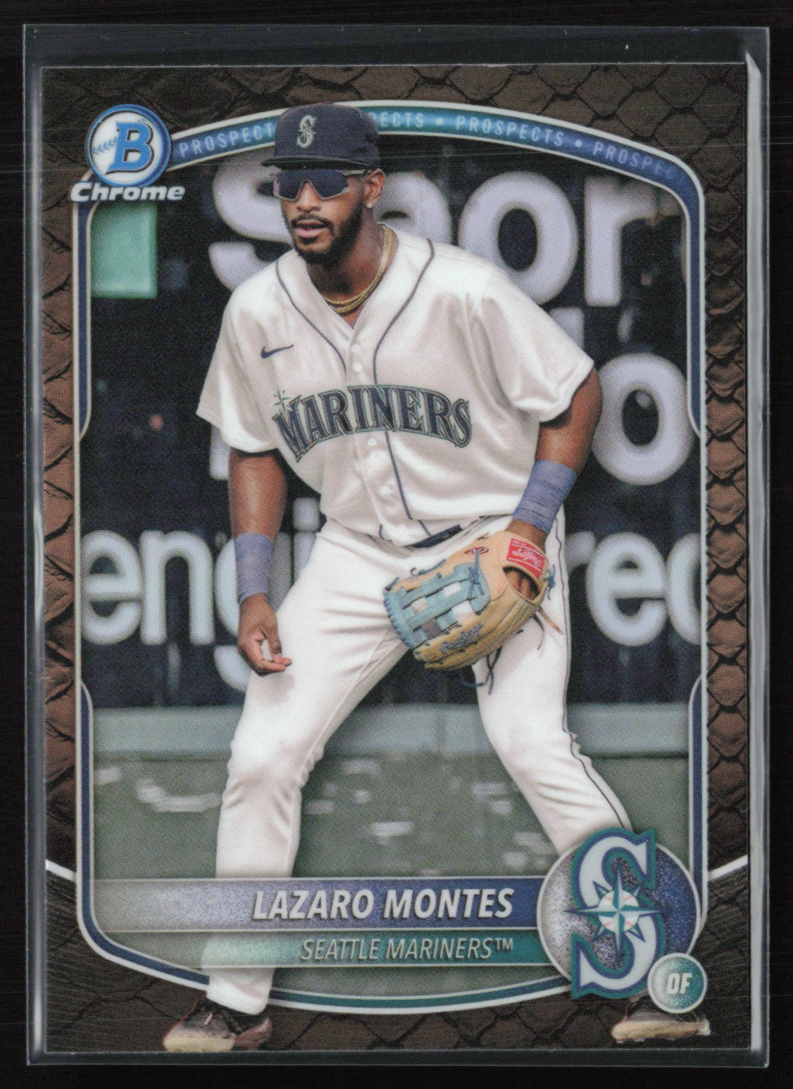 2025 Bowman Chrome Prospects BCP-23 Lazaro Montes Reptilian