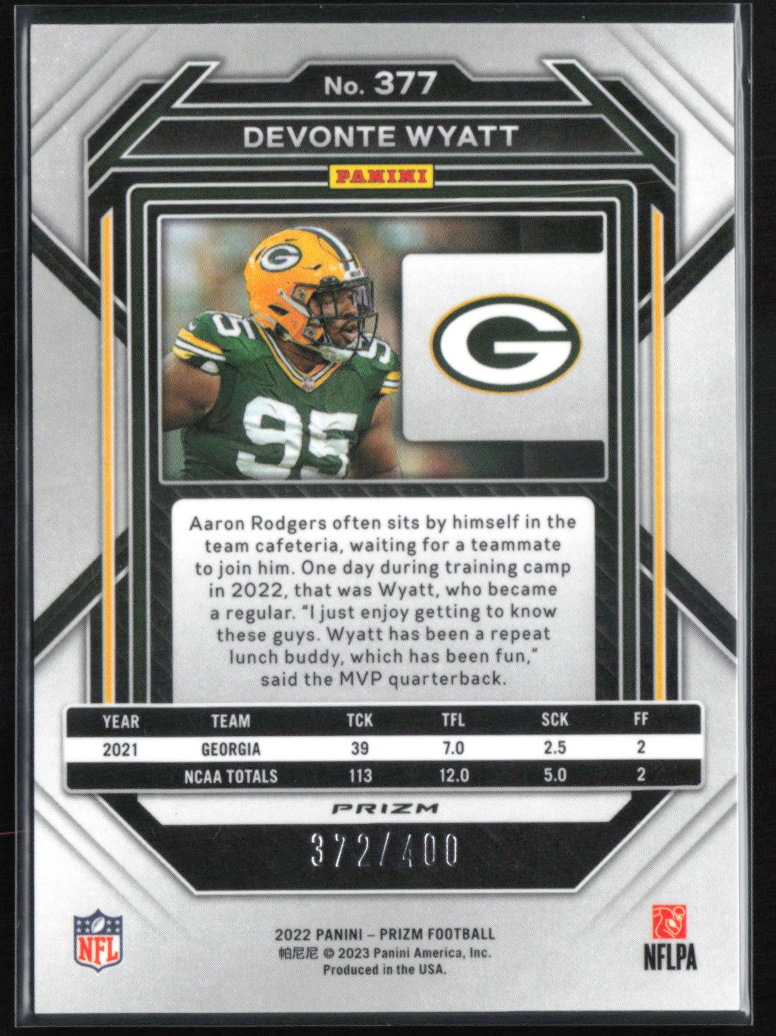 Devonte Wyatt RC Pandora /400