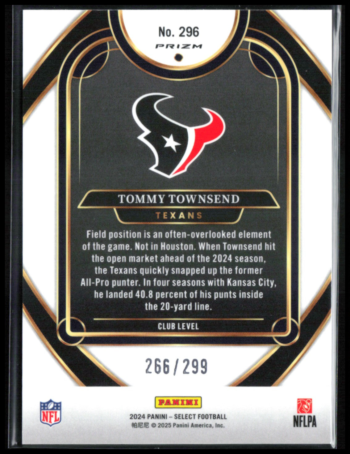 Tommy Townsend Copper Shock /299