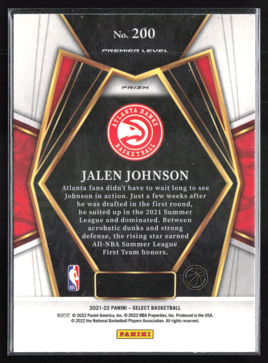 Jalen Johnson RC Red Wave