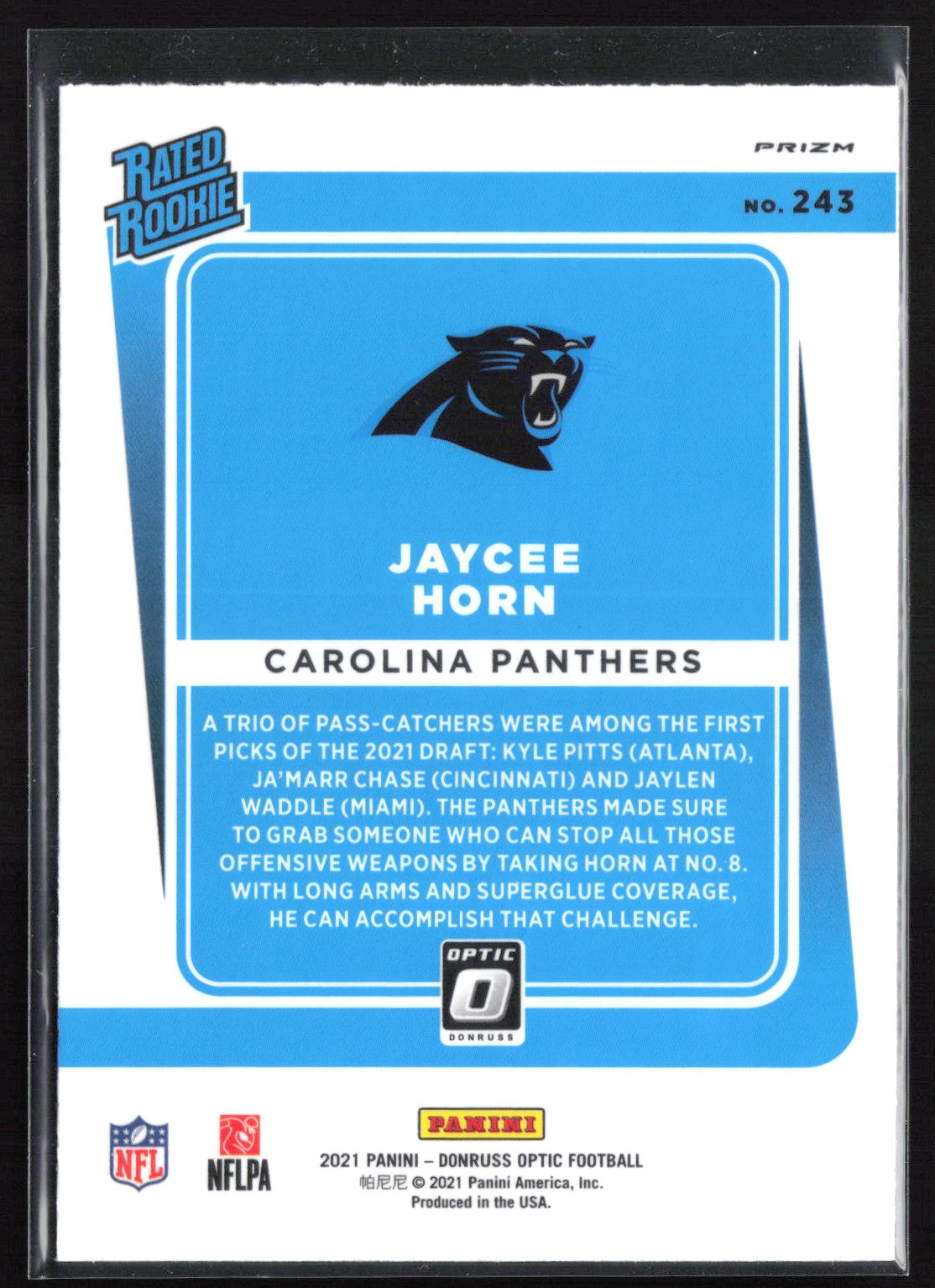 Jaycee Horn RC Blue Scope