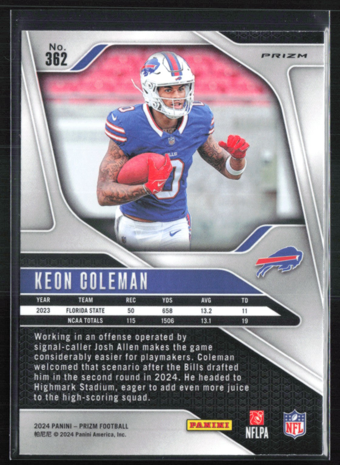Keon Coleman RC Pink Wave