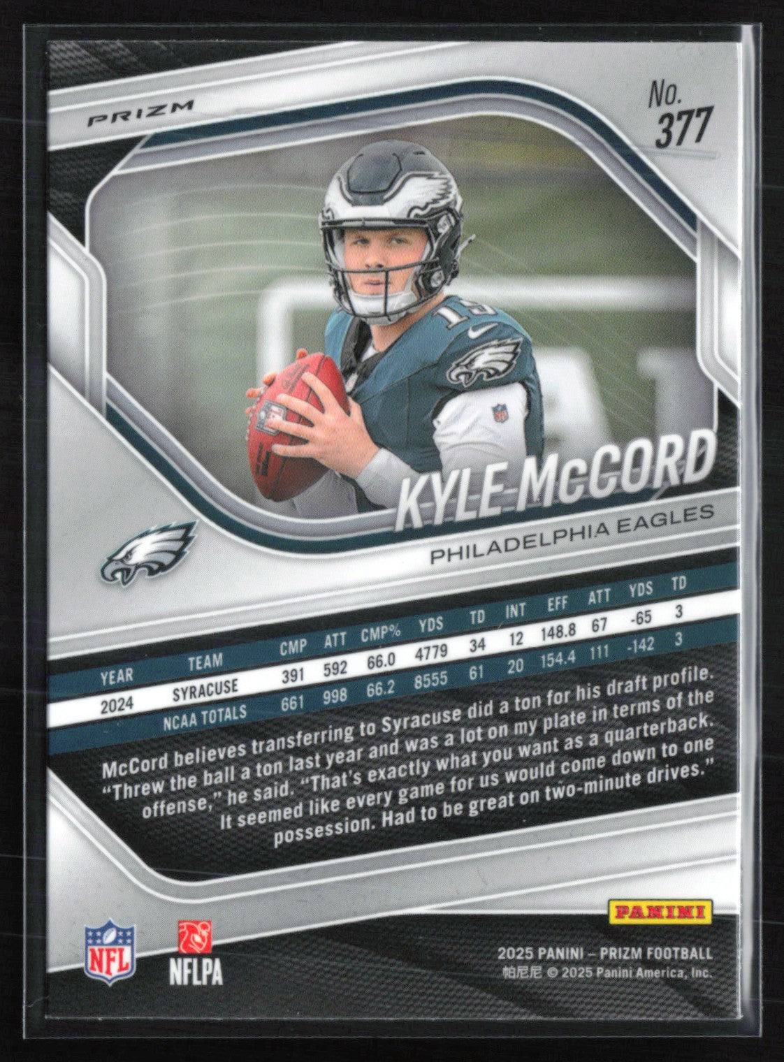 Kyle McCord RC White Disco