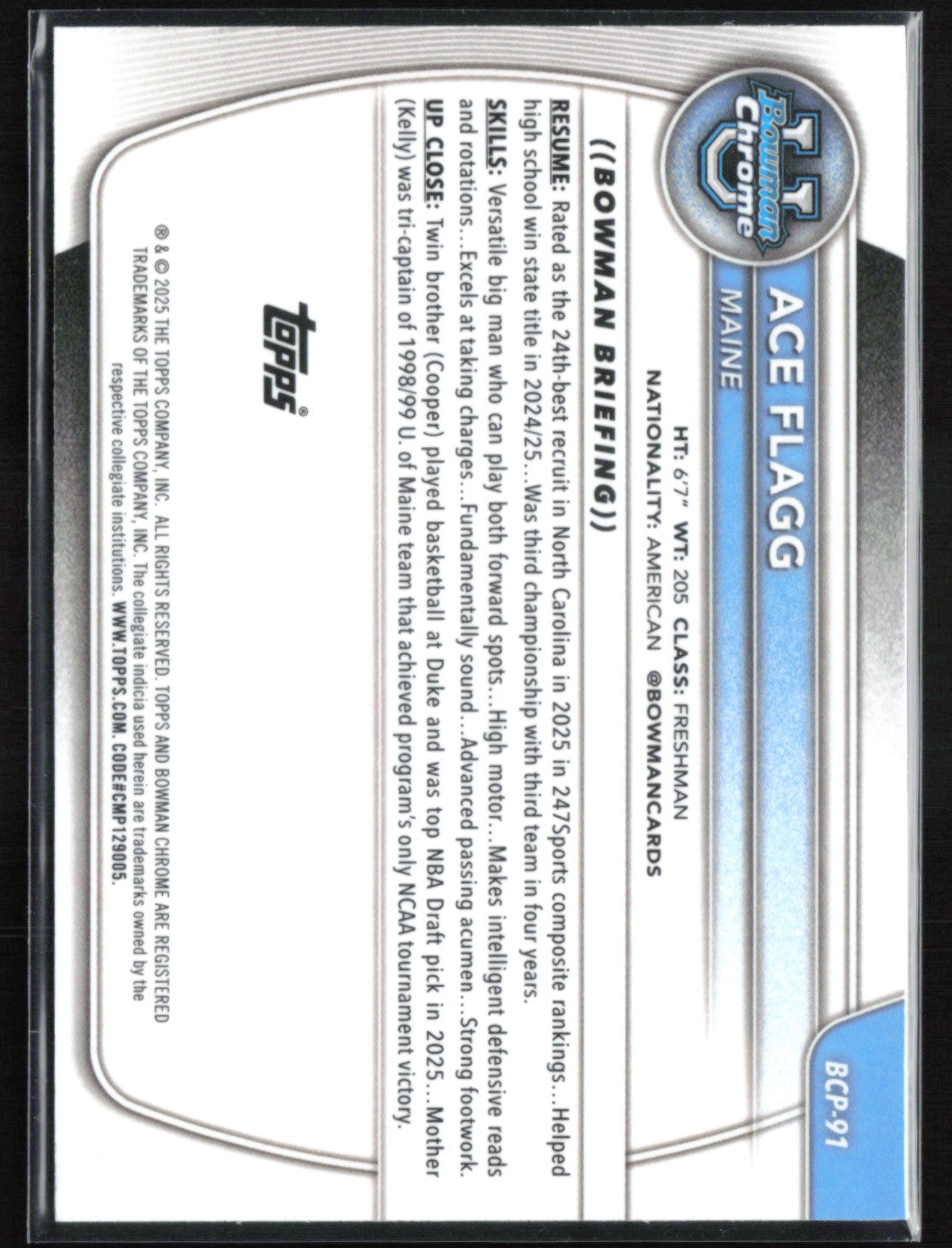 Ace Flagg 1st Bowman Mojo