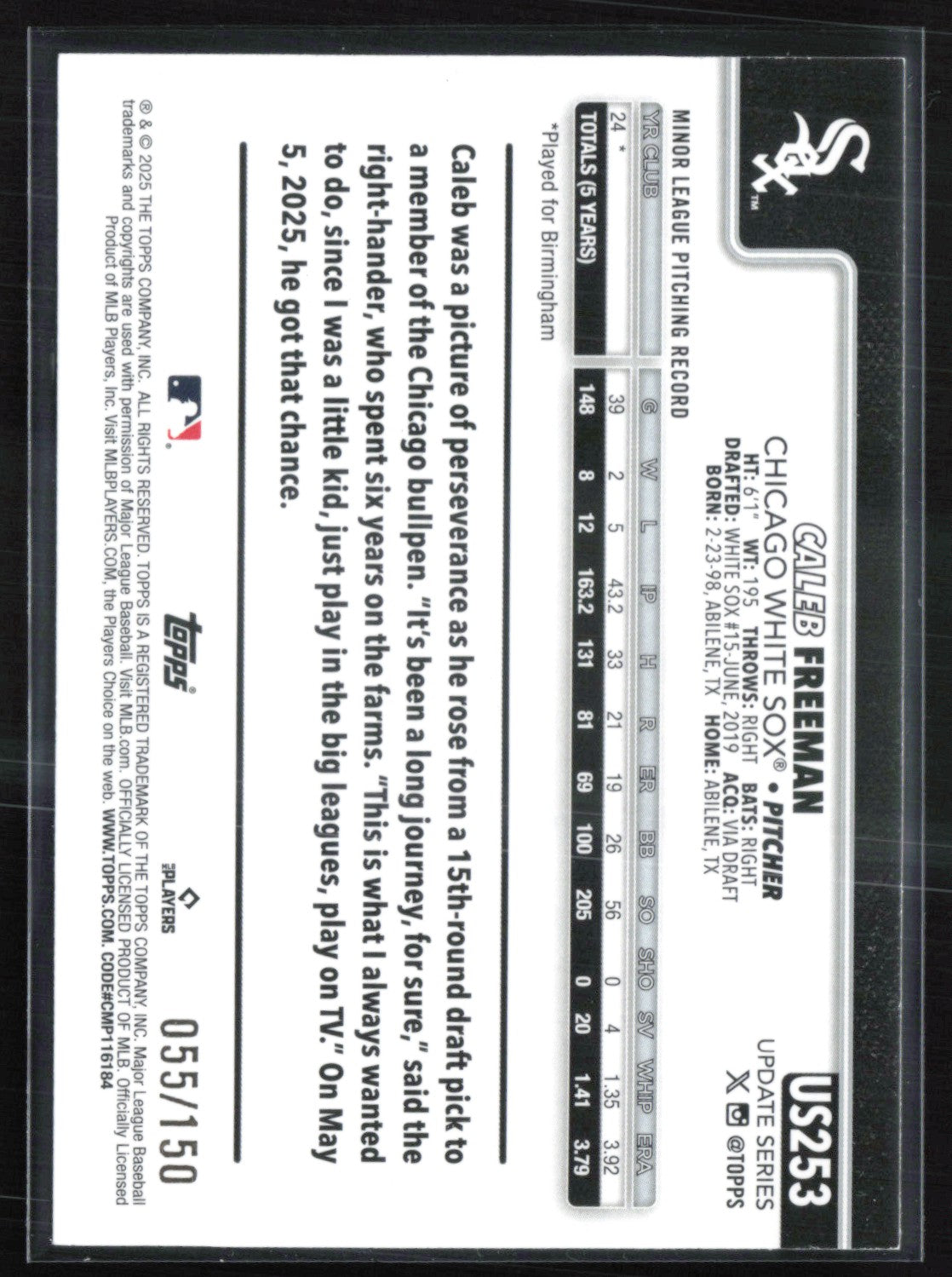 Caleb Freeman RC Blue /150