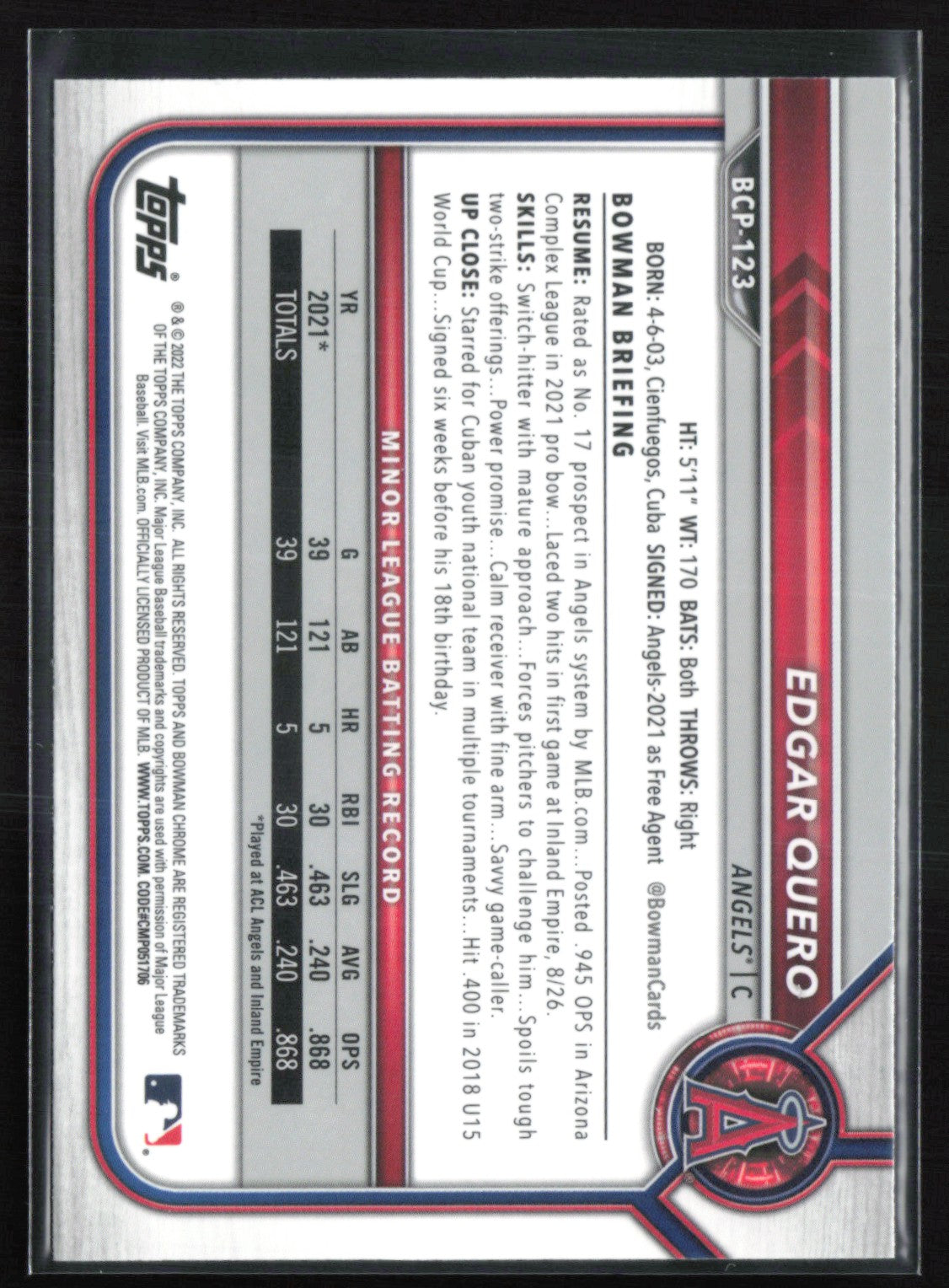 Edgar Quero 1st Bowman