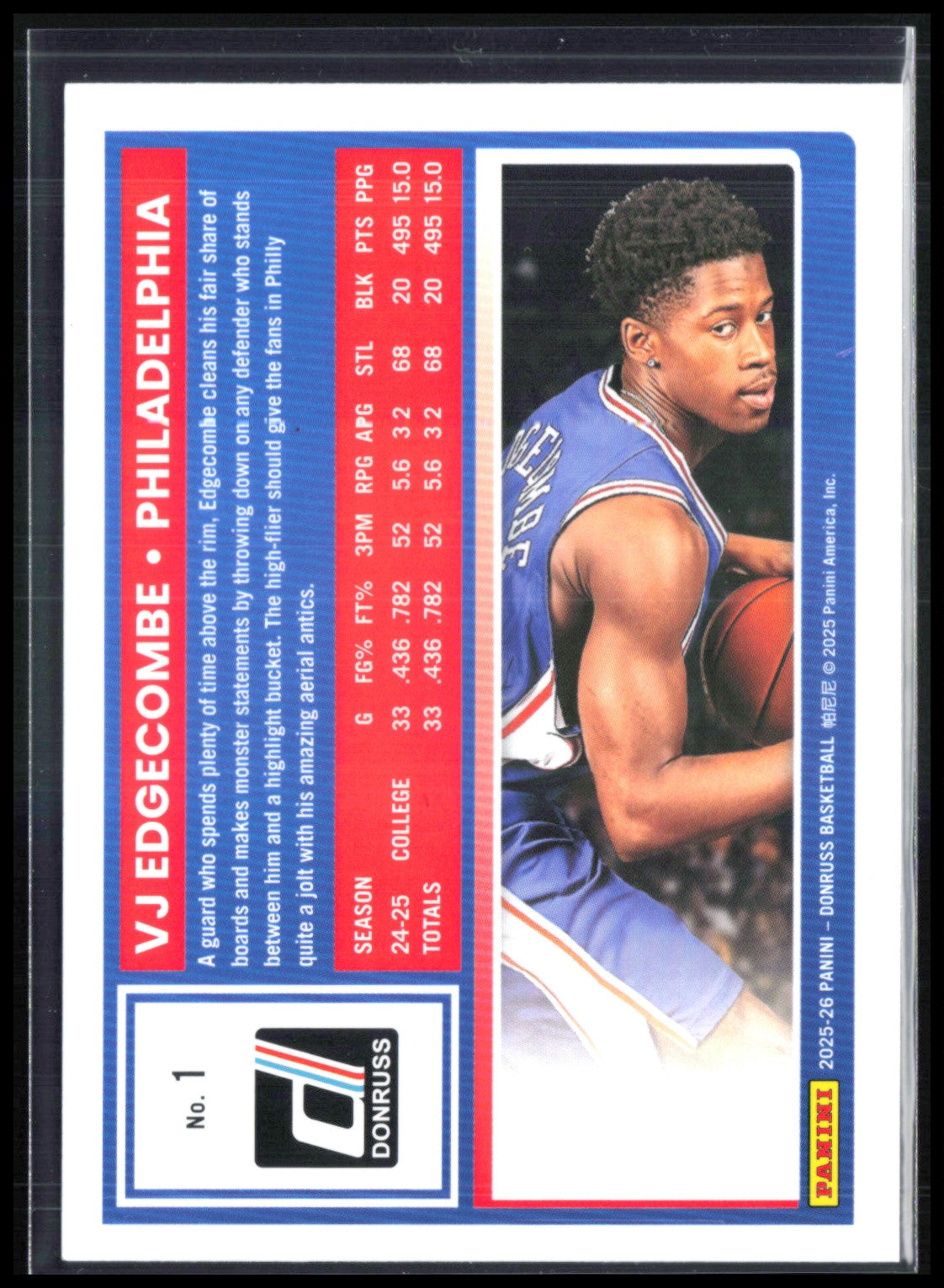 VJ Edgecombe RC Rated Rookie