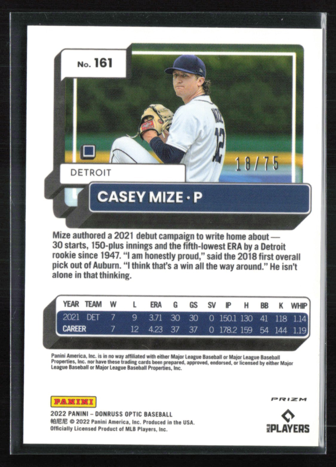 Casey Mize Blue /75