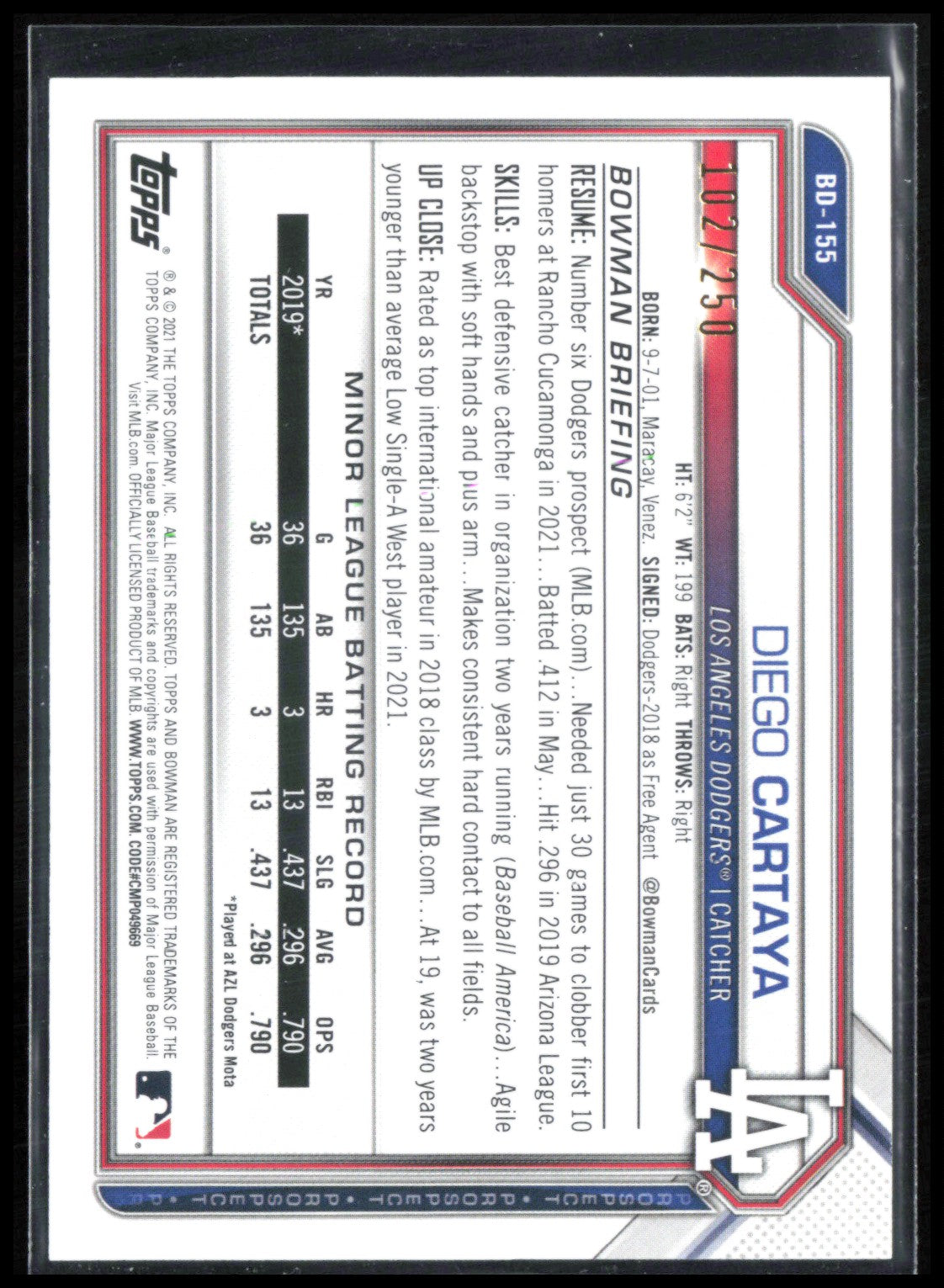 Diego Cartaya Purple /250