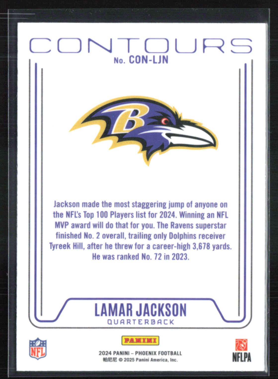 Lamar Jackson Contours Silver