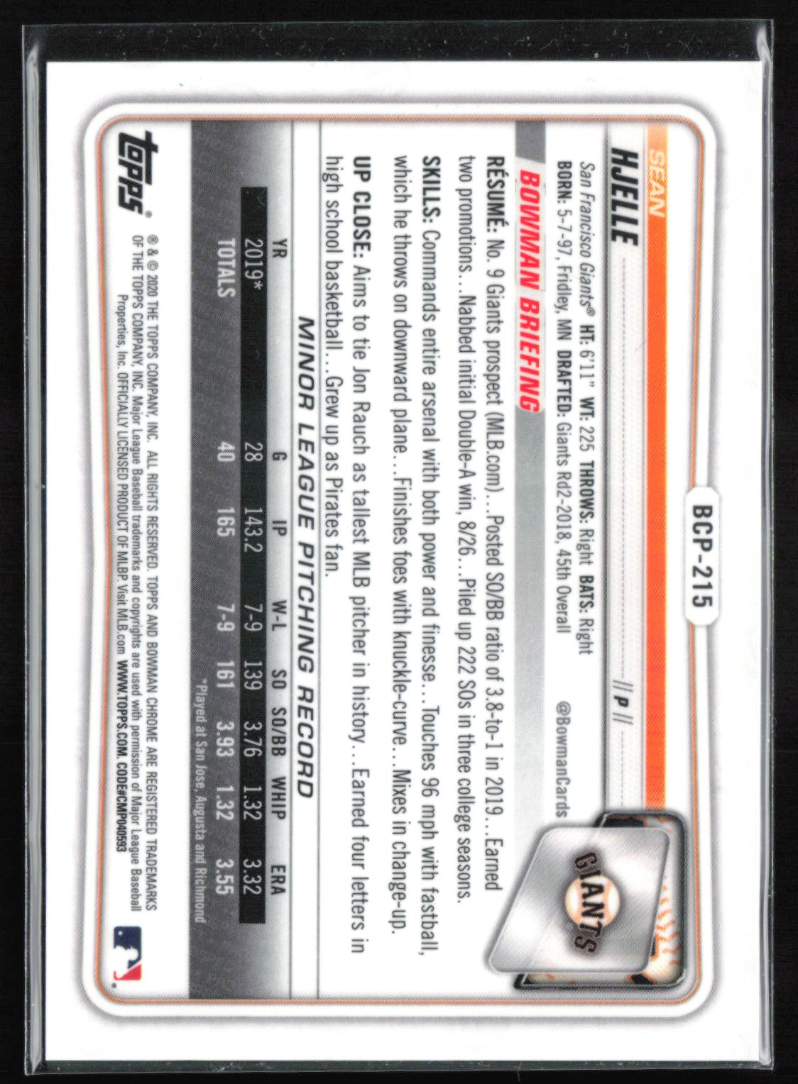 Sean Hjelle Blue Mojo /150