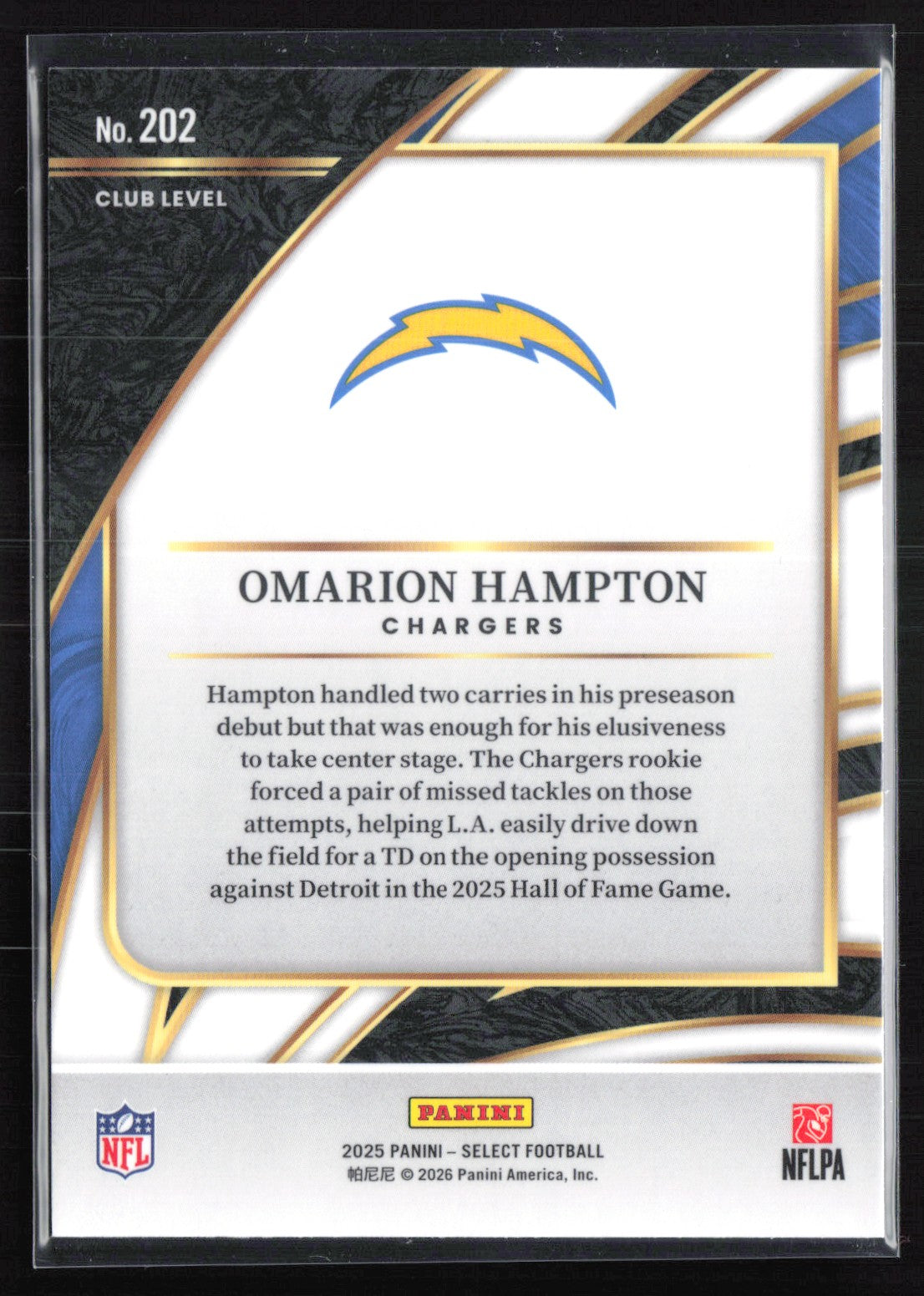 Omarion Hampton RC RWB Shock Club Level