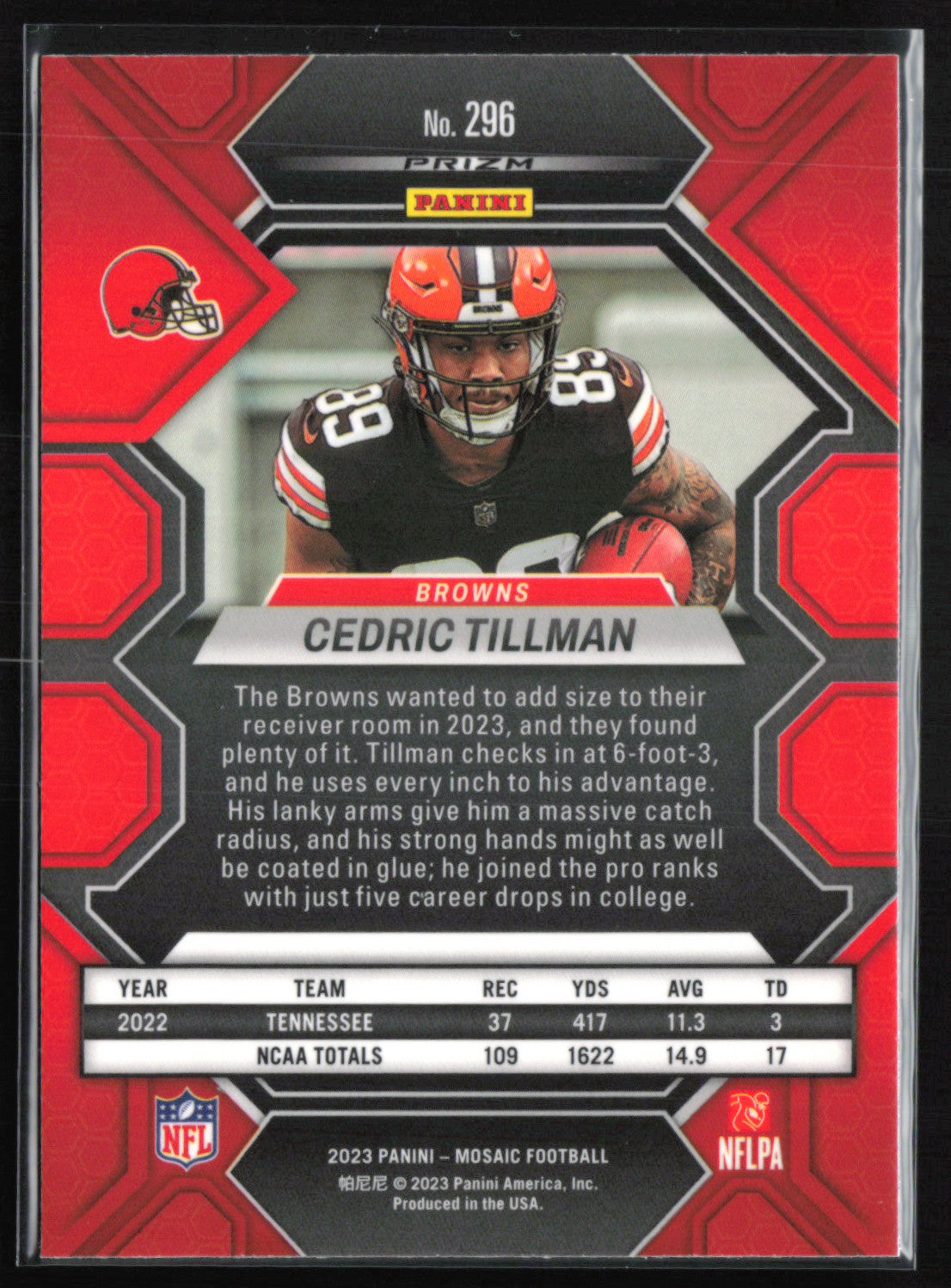 Cedric Tillman RC Green Mosaic