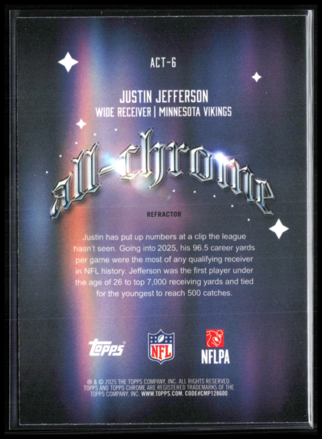 Justin Jefferson All-Chrome Refractor
