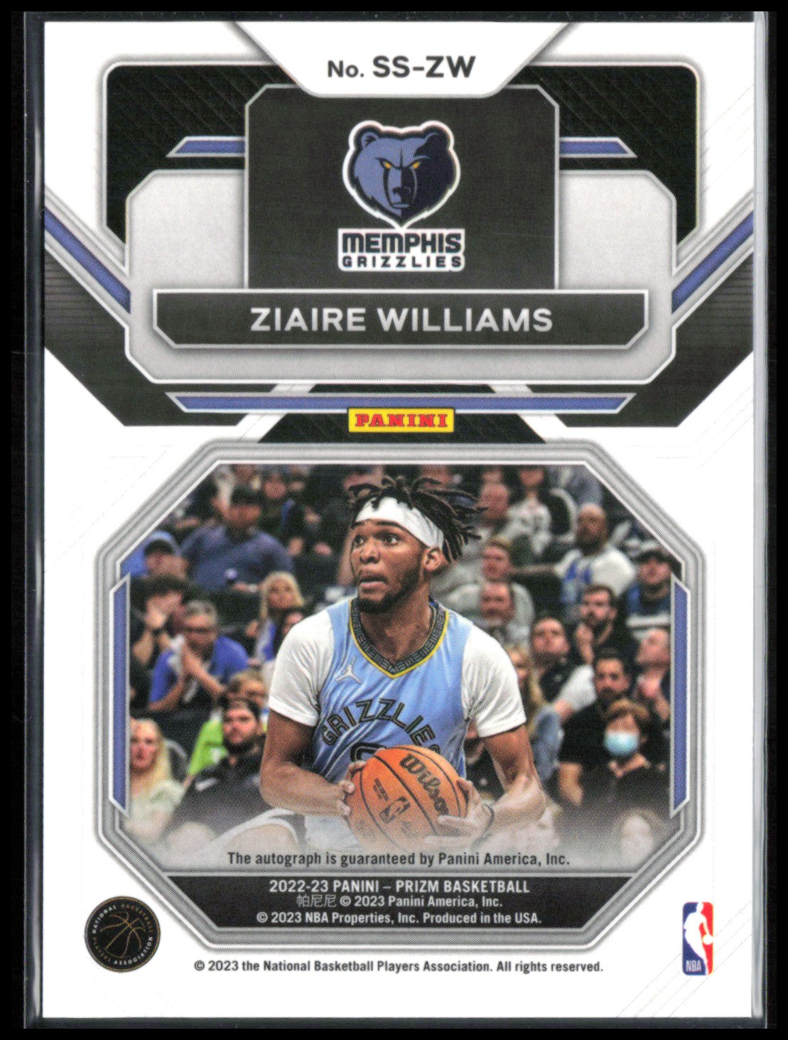 Ziaire Williams Auto Sensational Signatures 2022-23 Prizm